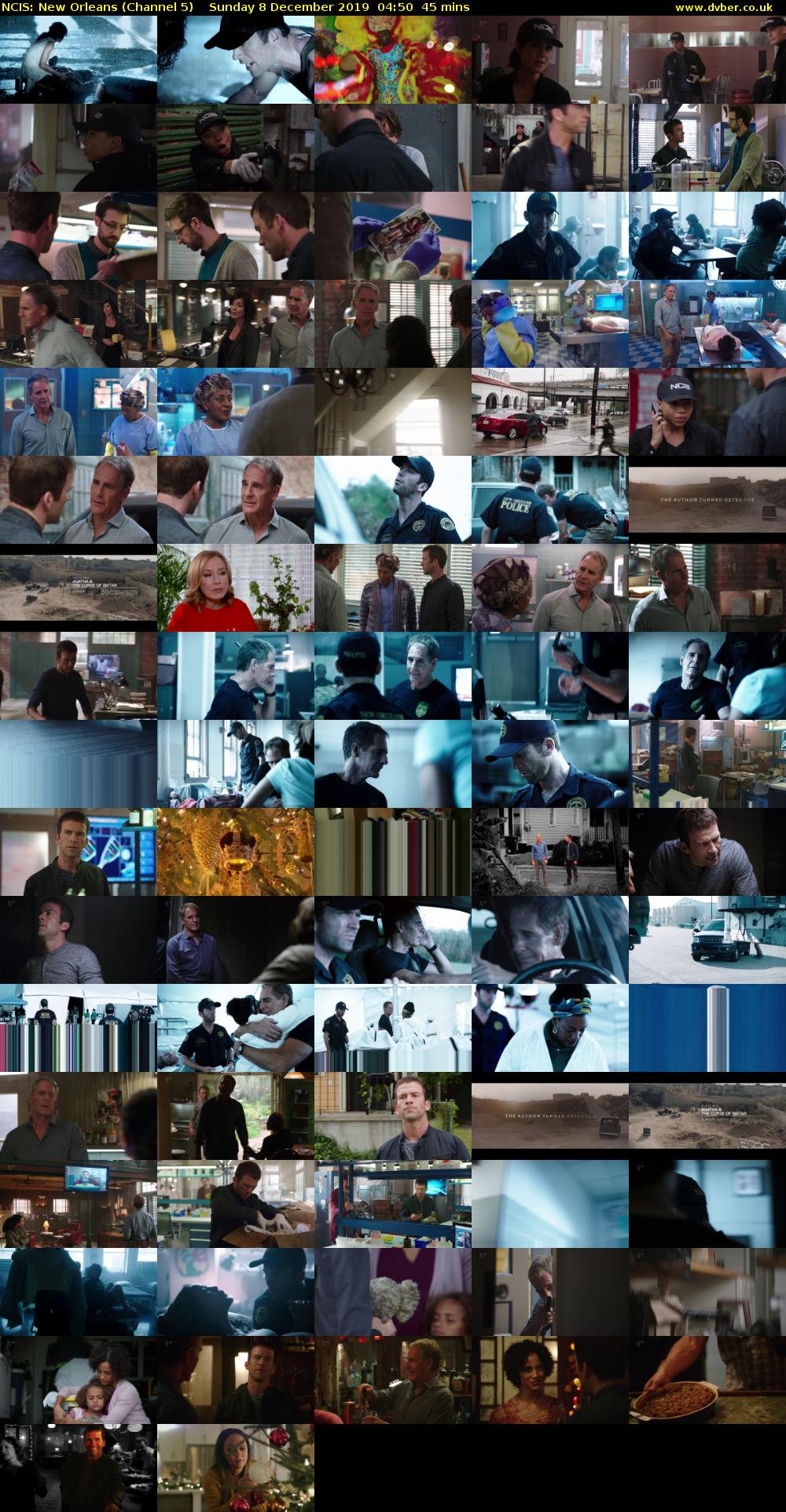 NCIS: New Orleans (Channel 5) Sunday 8 December 2019 04:50 - 05:35