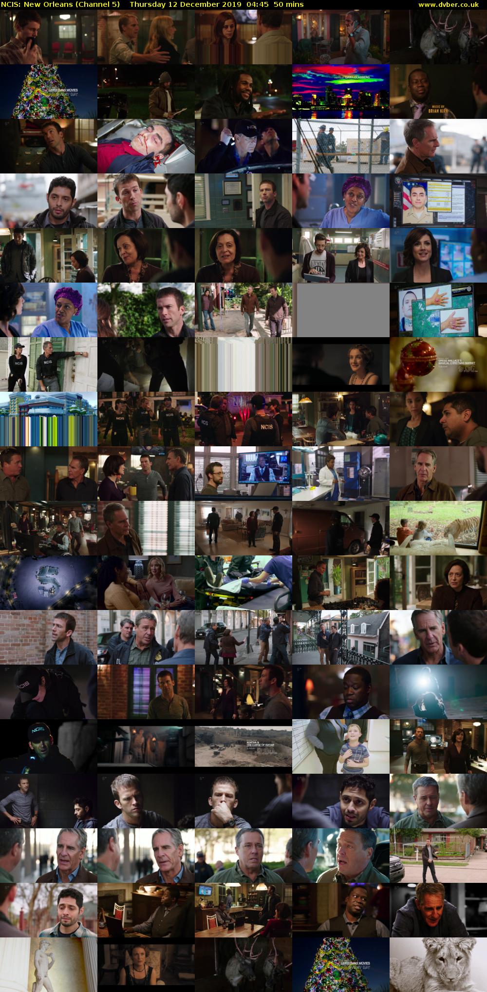 NCIS: New Orleans (Channel 5) Thursday 12 December 2019 04:45 - 05:35