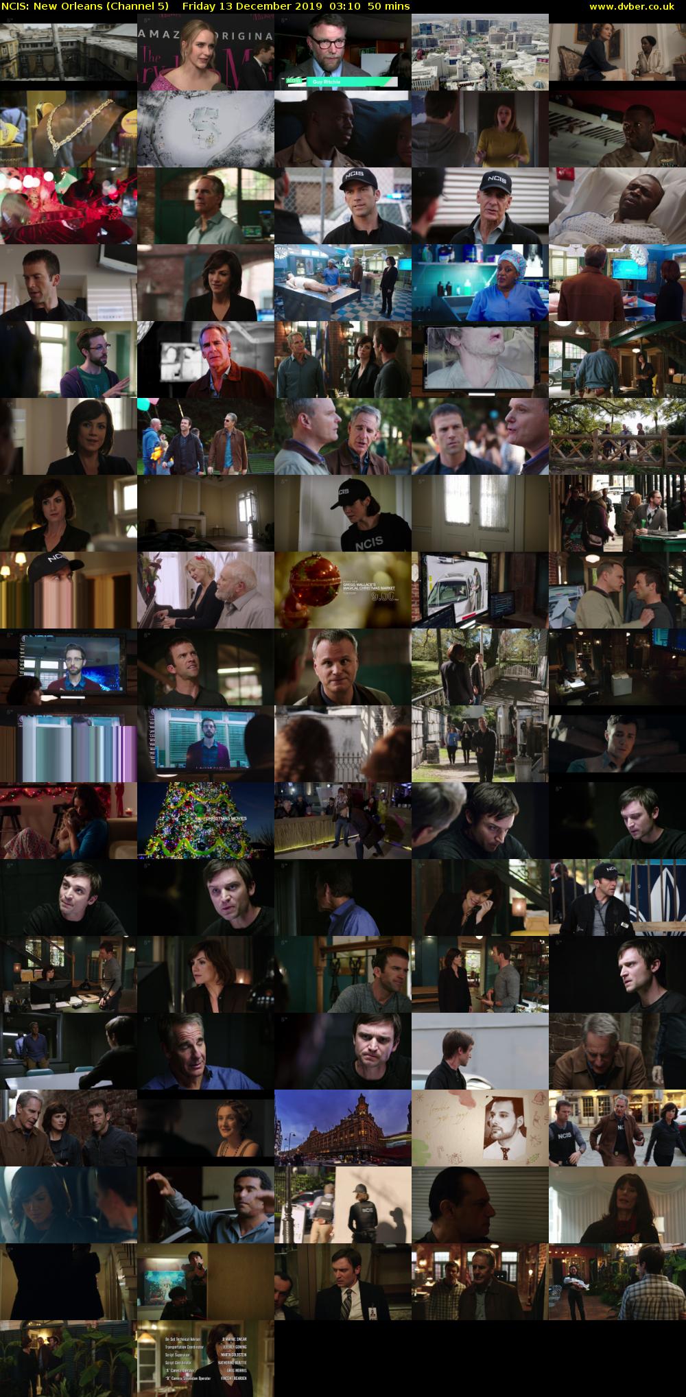 NCIS: New Orleans (Channel 5) Friday 13 December 2019 03:10 - 04:00