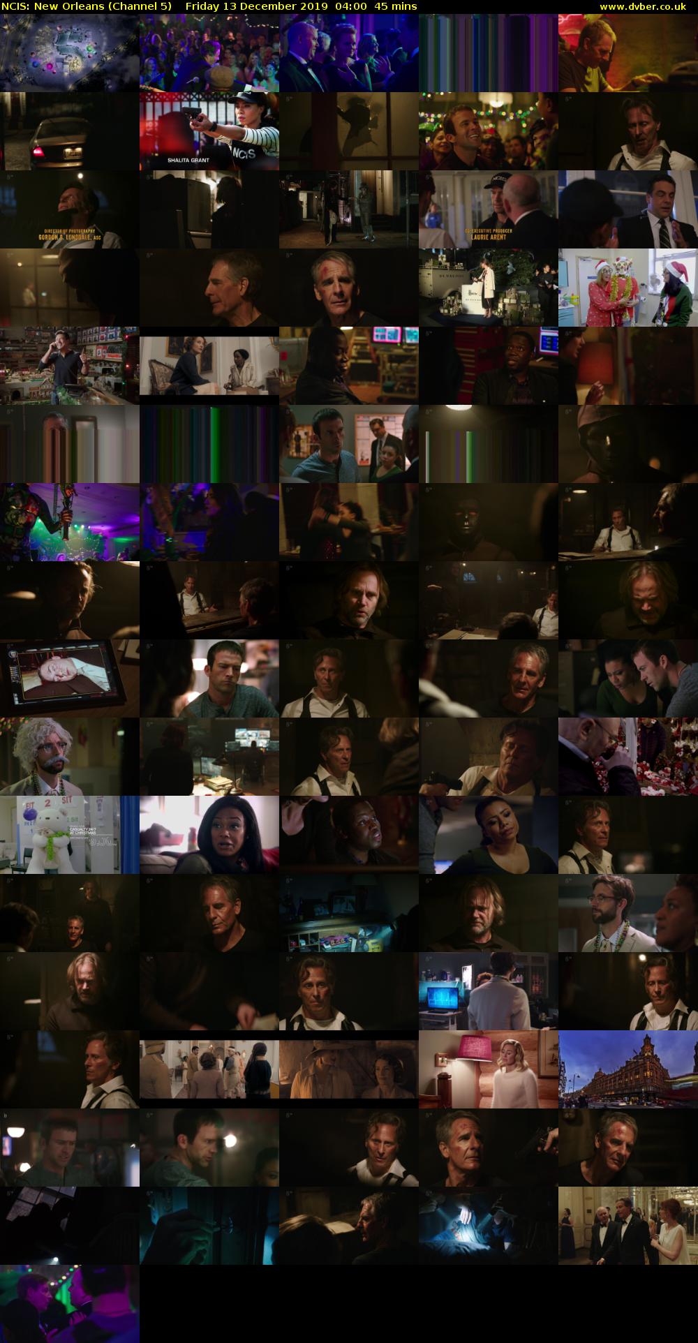 NCIS: New Orleans (Channel 5) Friday 13 December 2019 04:00 - 04:45