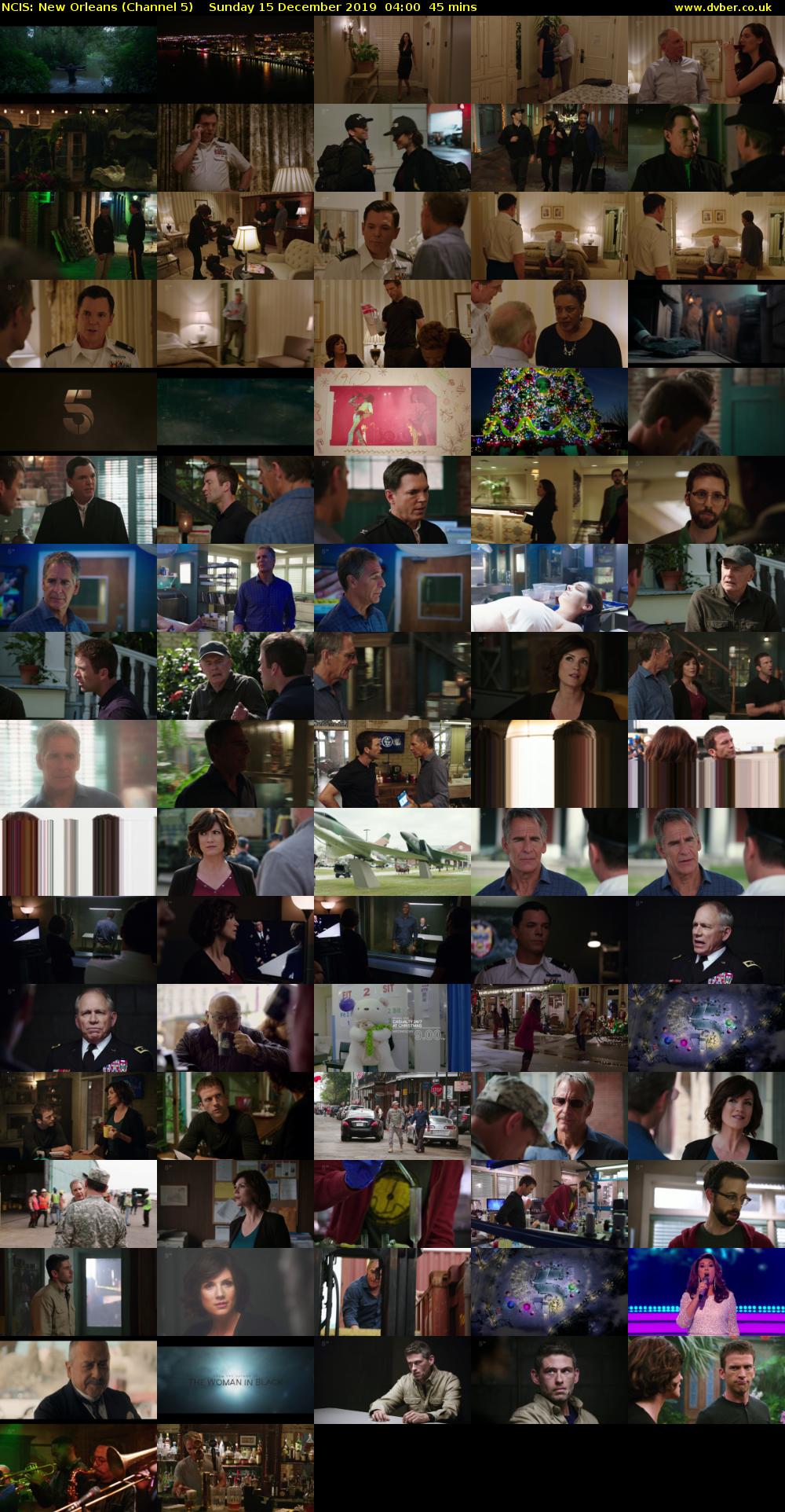NCIS: New Orleans (Channel 5) Sunday 15 December 2019 04:00 - 04:45
