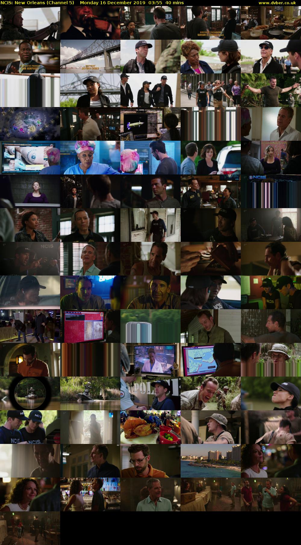 NCIS: New Orleans (Channel 5) Monday 16 December 2019 03:55 - 04:35