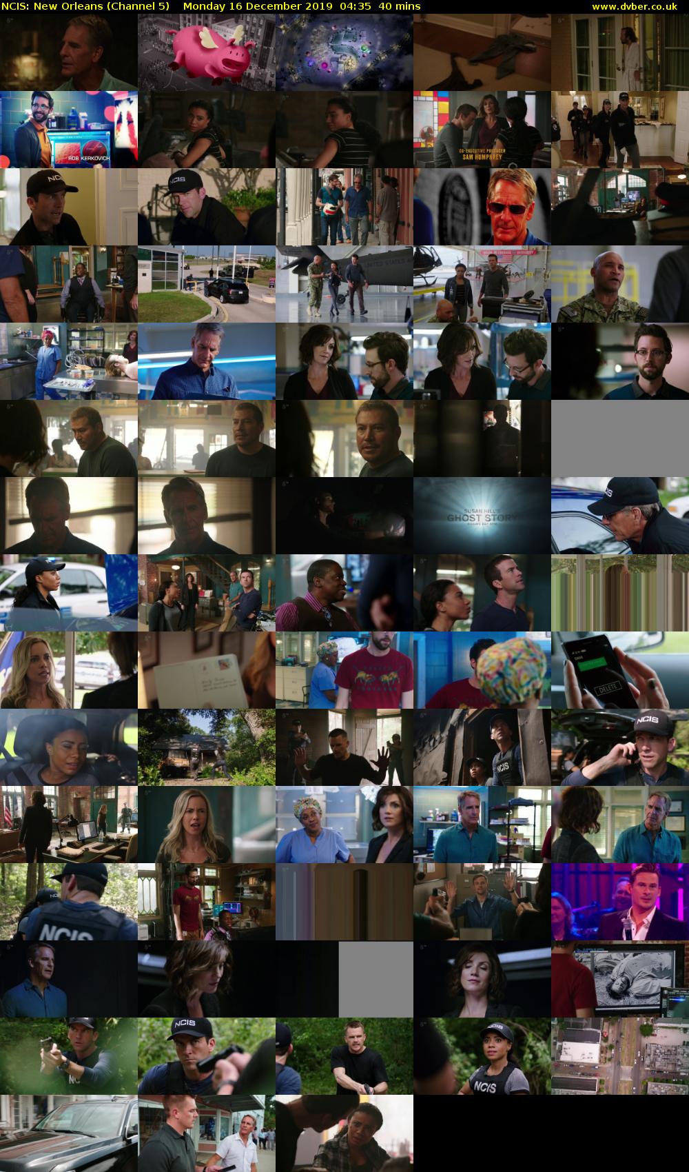 NCIS: New Orleans (Channel 5) Monday 16 December 2019 04:35 - 05:15