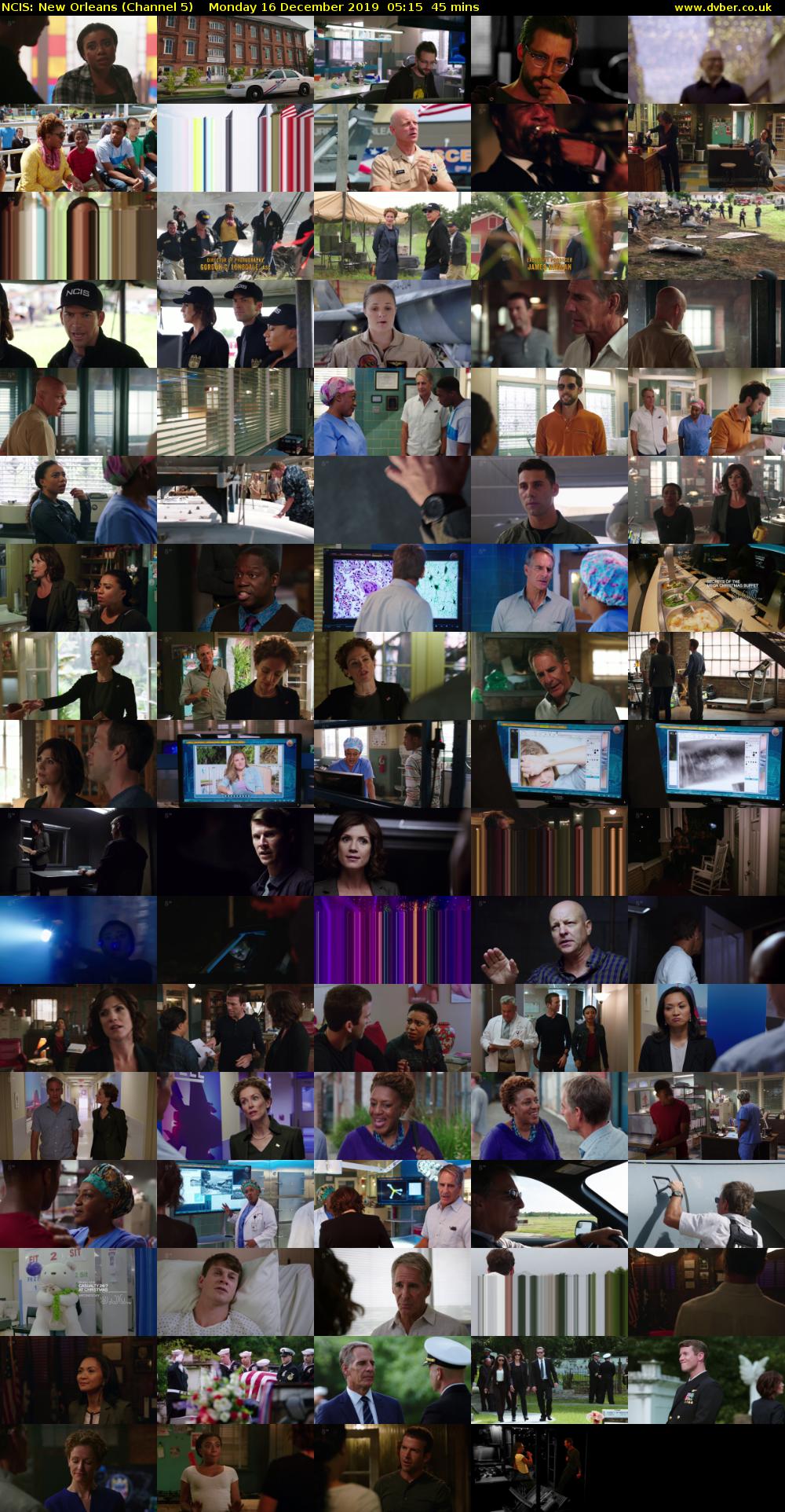 NCIS: New Orleans (Channel 5) Monday 16 December 2019 05:15 - 06:00