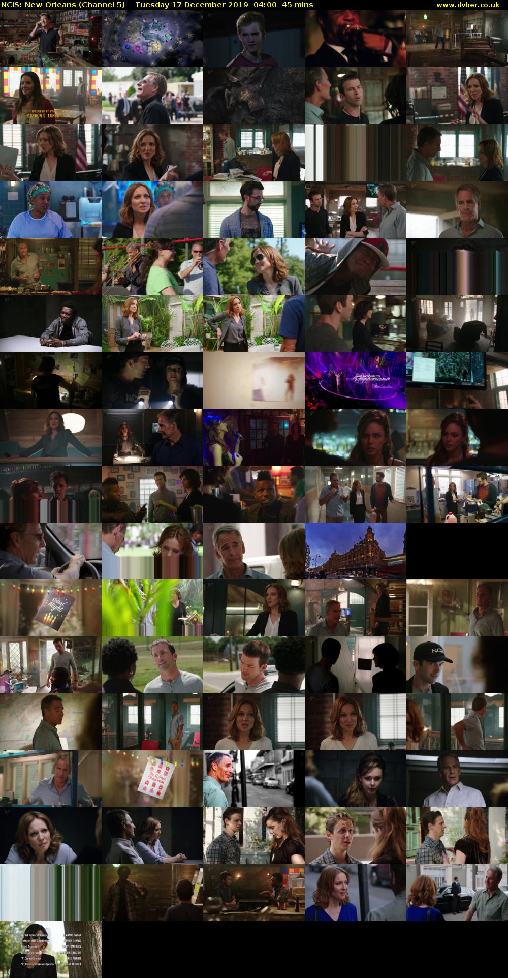 NCIS: New Orleans (Channel 5) Tuesday 17 December 2019 04:00 - 04:45
