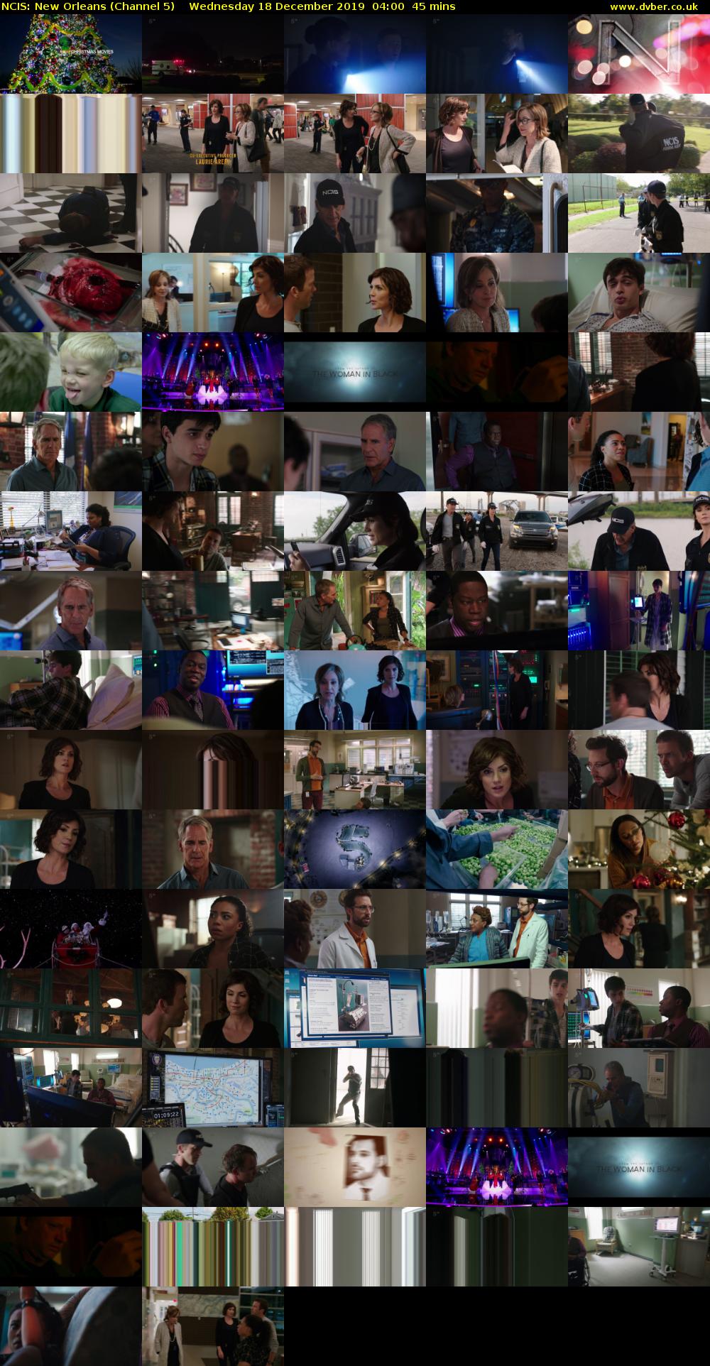 NCIS: New Orleans (Channel 5) Wednesday 18 December 2019 04:00 - 04:45
