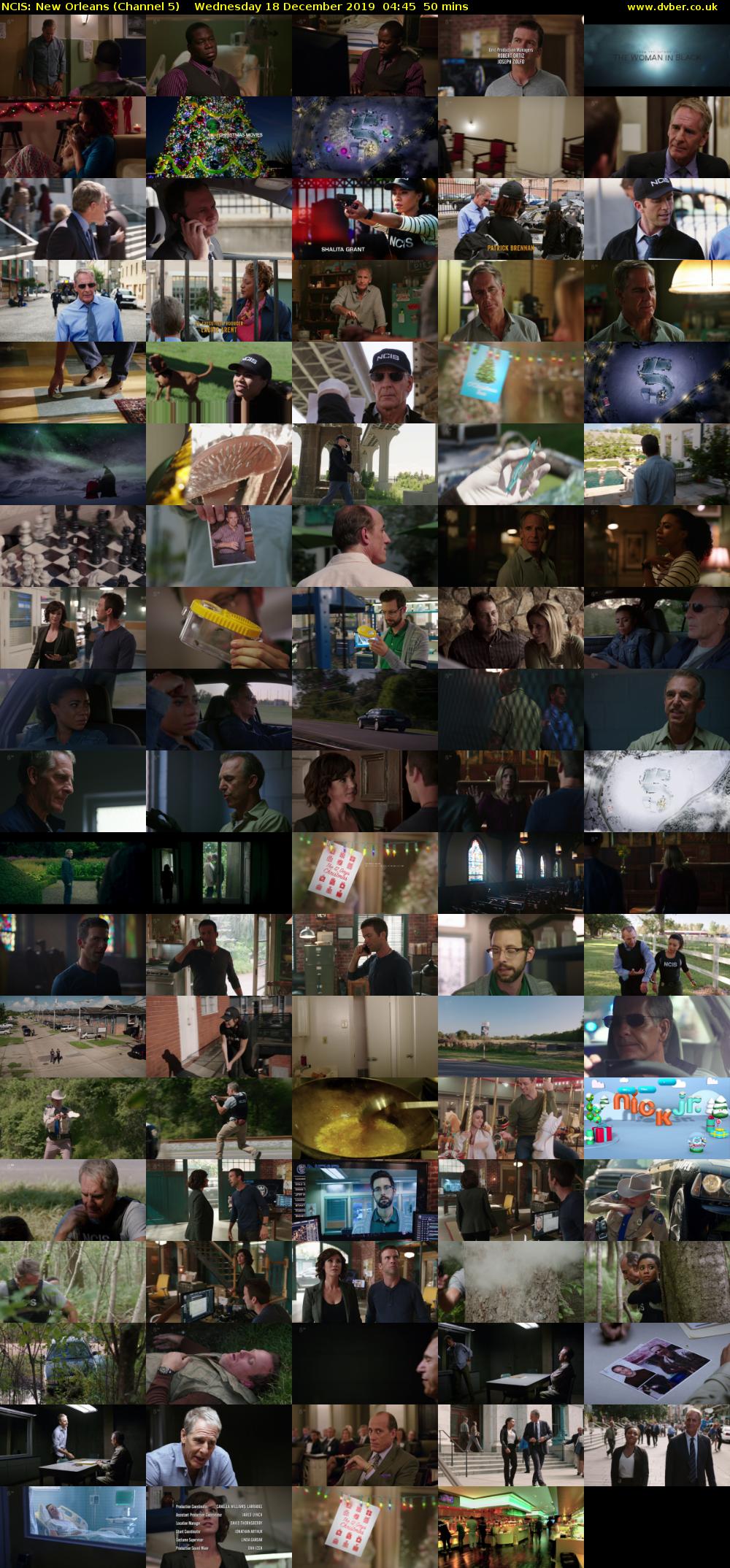 NCIS: New Orleans (Channel 5) Wednesday 18 December 2019 04:45 - 05:35
