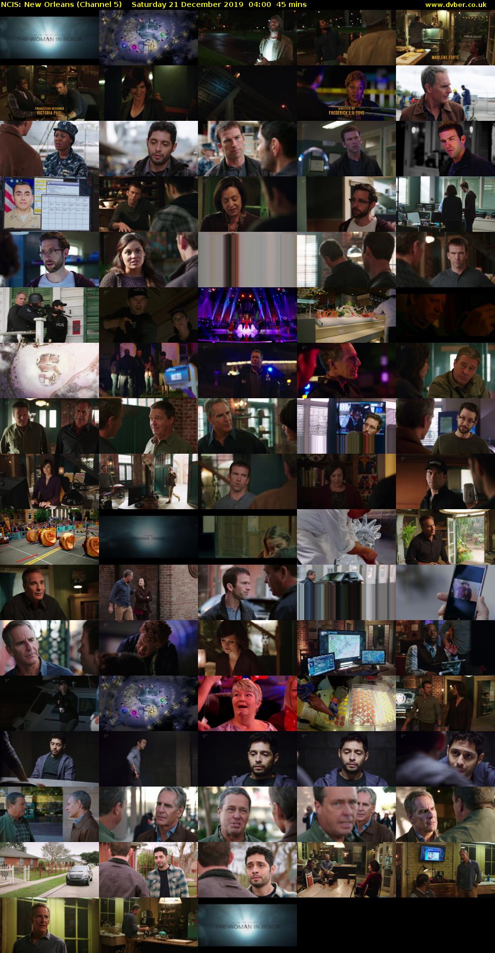 NCIS: New Orleans (Channel 5) Saturday 21 December 2019 04:00 - 04:45