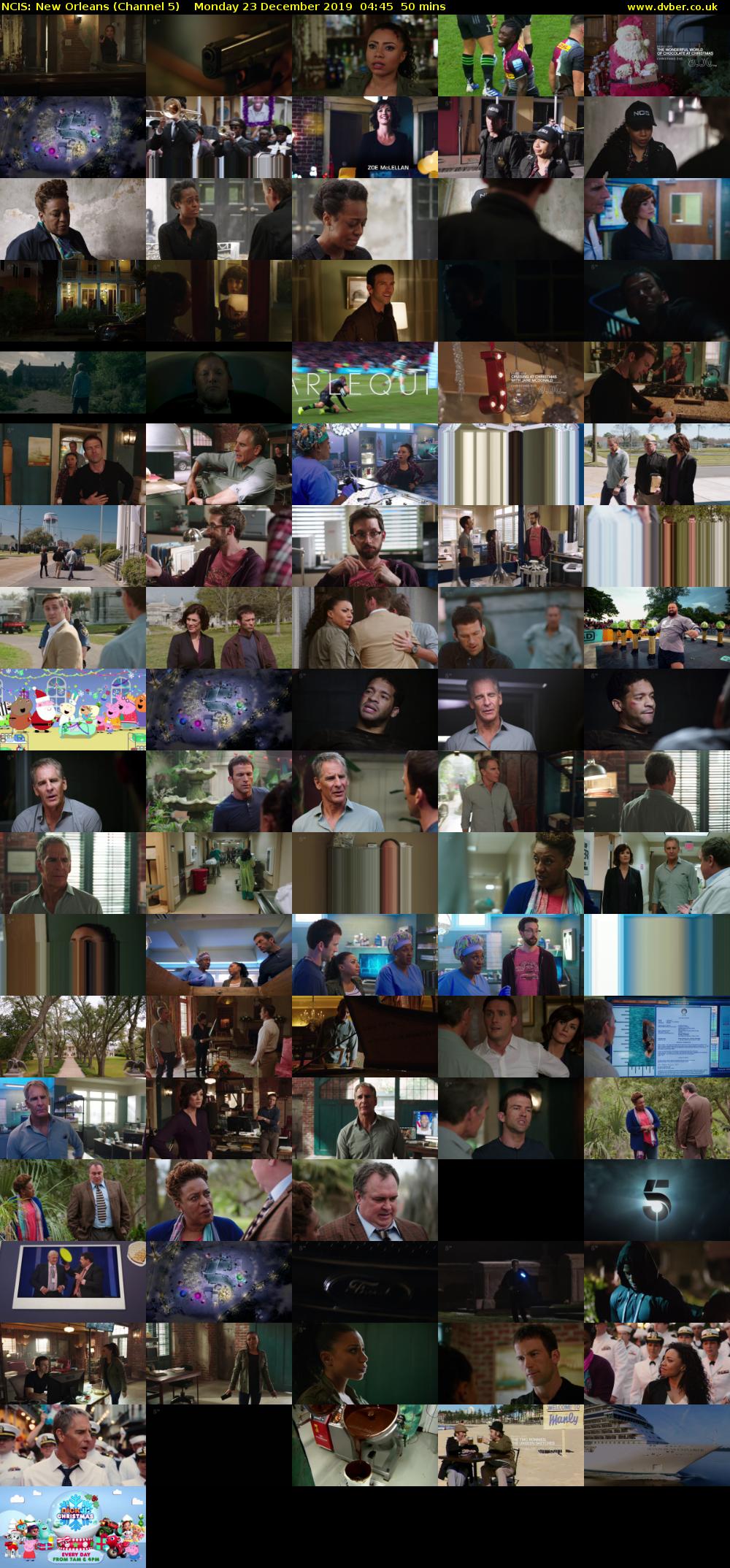 NCIS: New Orleans (Channel 5) Monday 23 December 2019 04:45 - 05:35