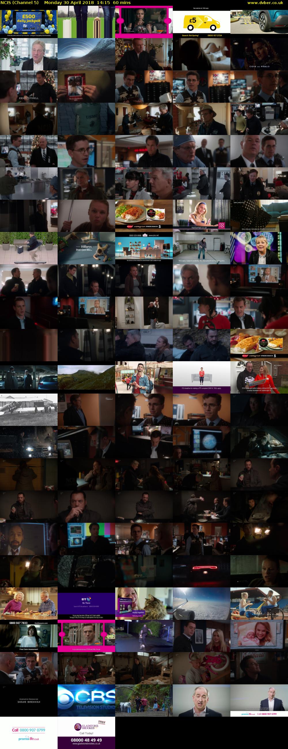 NCIS (Channel 5) Monday 30 April 2018 14:15 - 15:15