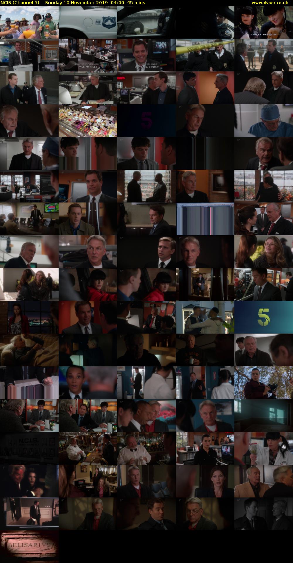 NCIS (Channel 5) Sunday 10 November 2019 04:00 - 04:45