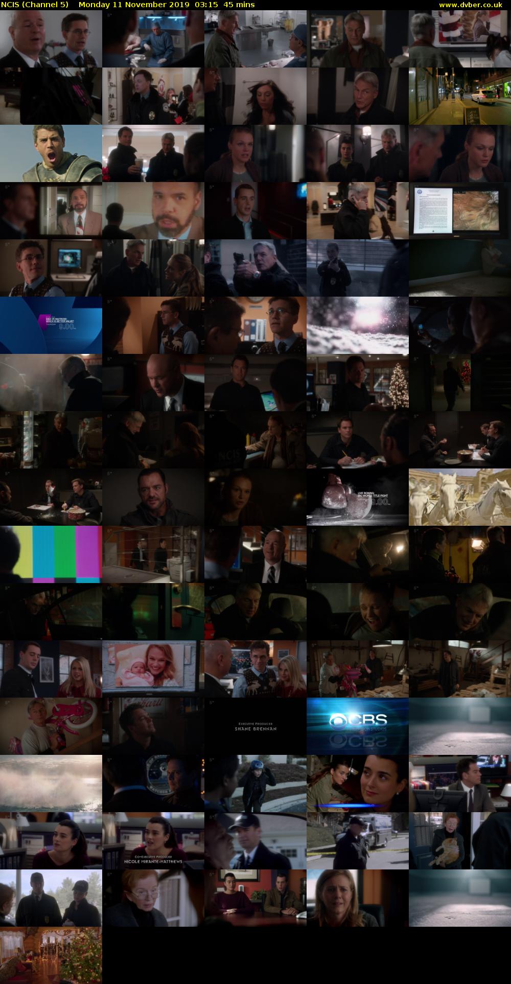 NCIS (Channel 5) Monday 11 November 2019 03:15 - 04:00