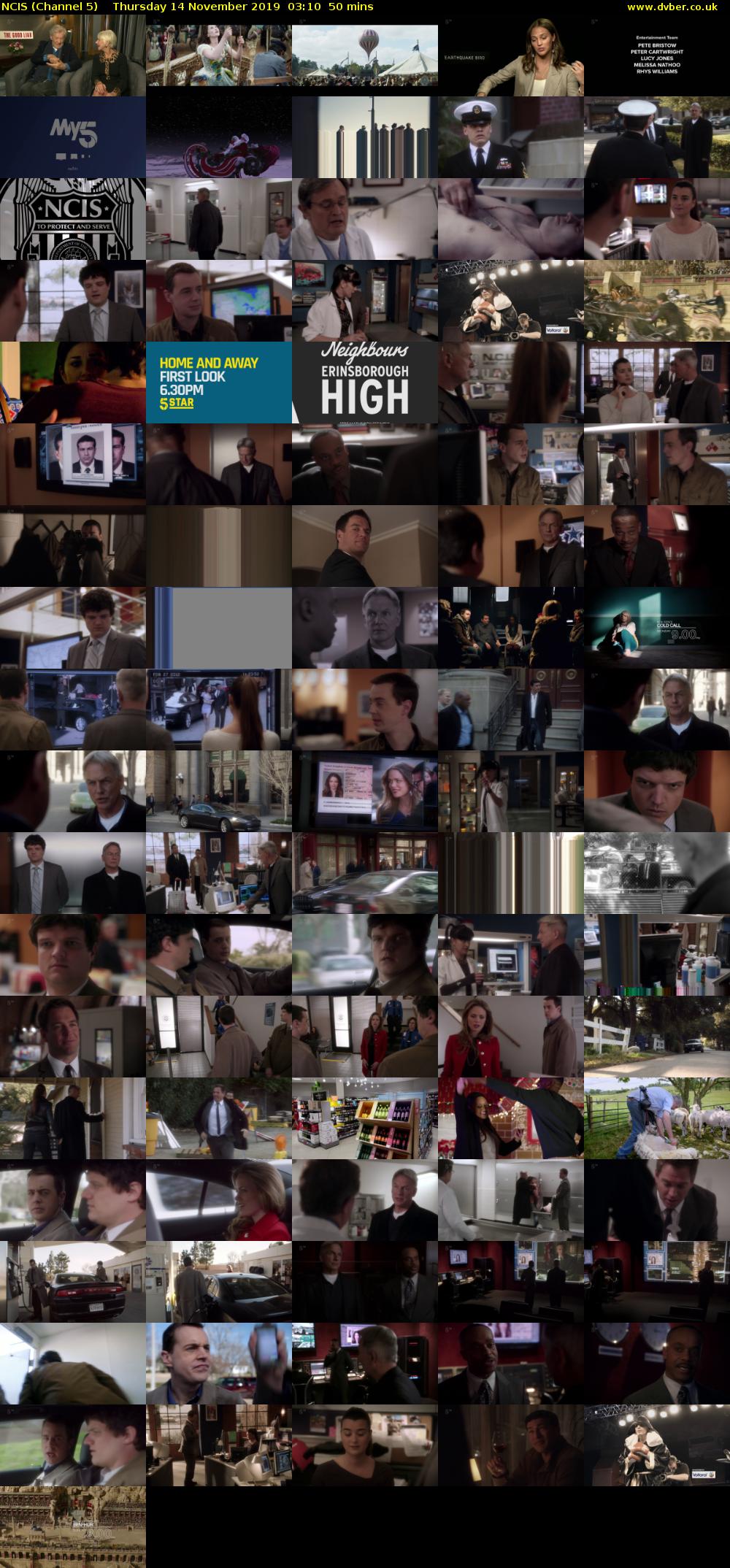 NCIS (Channel 5) Thursday 14 November 2019 03:10 - 04:00