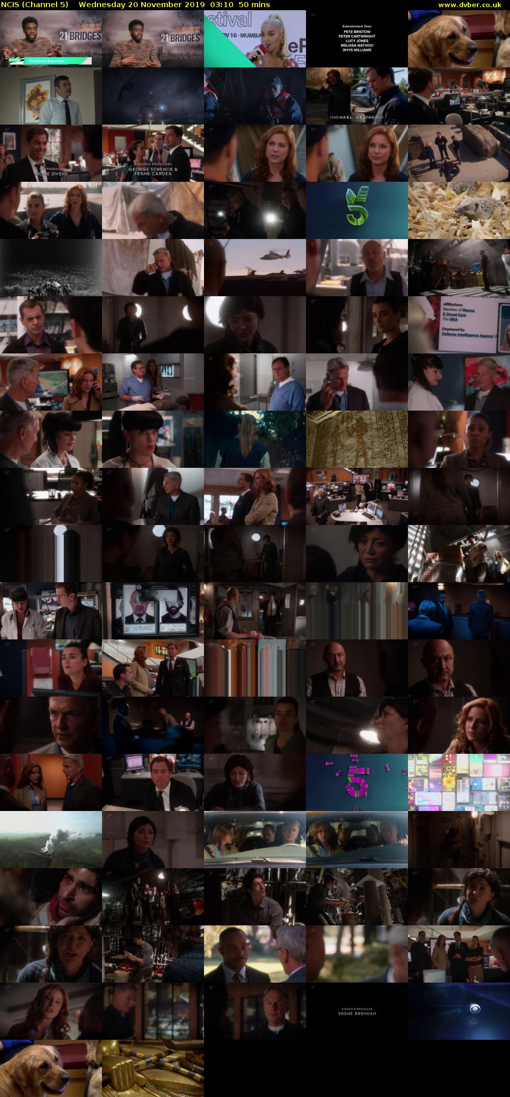NCIS (Channel 5) Wednesday 20 November 2019 03:10 - 04:00