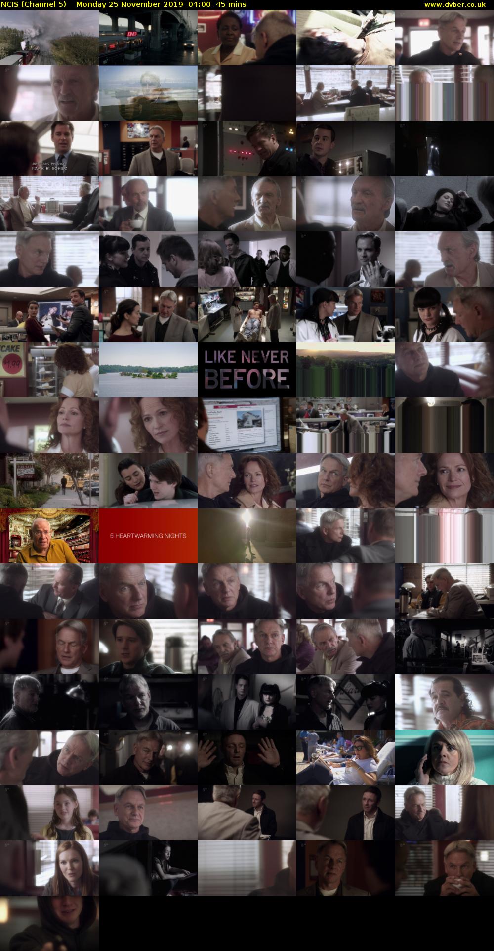 NCIS (Channel 5) Monday 25 November 2019 04:00 - 04:45