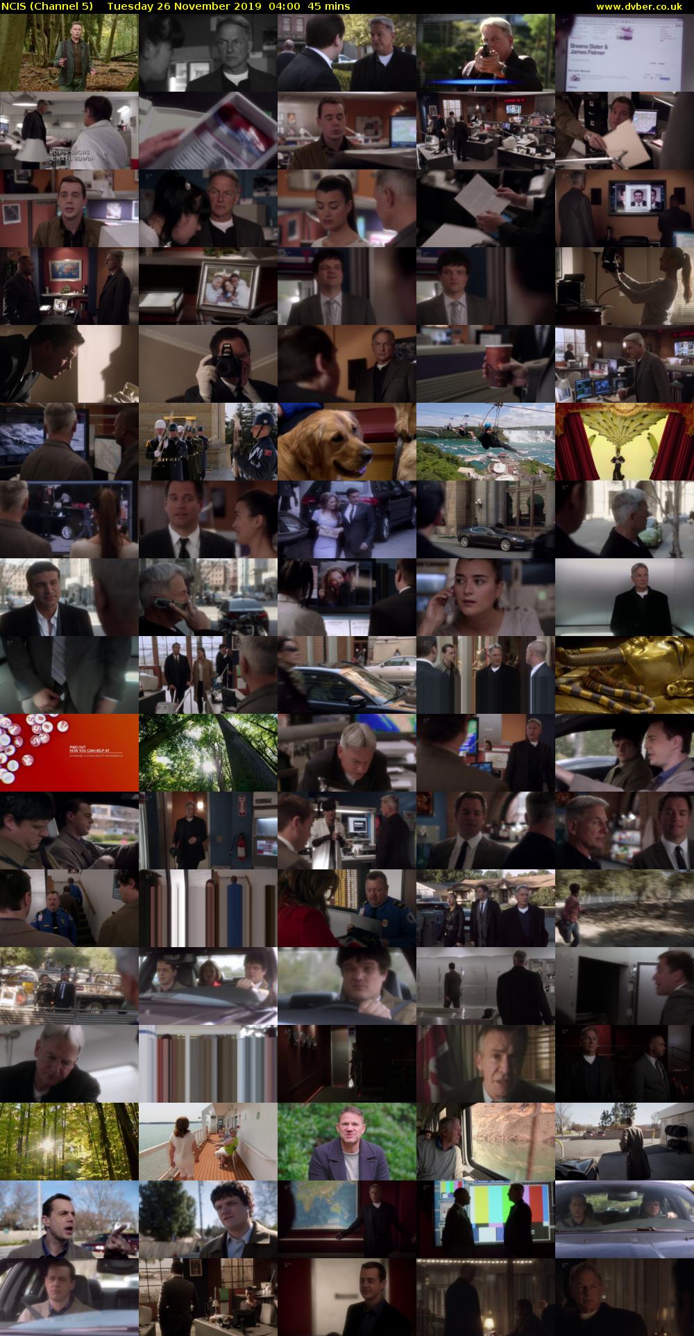 NCIS (Channel 5) Tuesday 26 November 2019 04:00 - 04:45