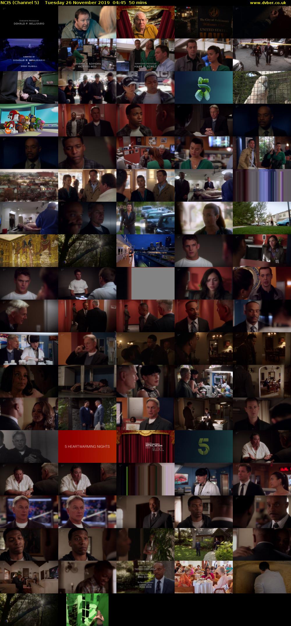 NCIS (Channel 5) Tuesday 26 November 2019 04:45 - 05:35