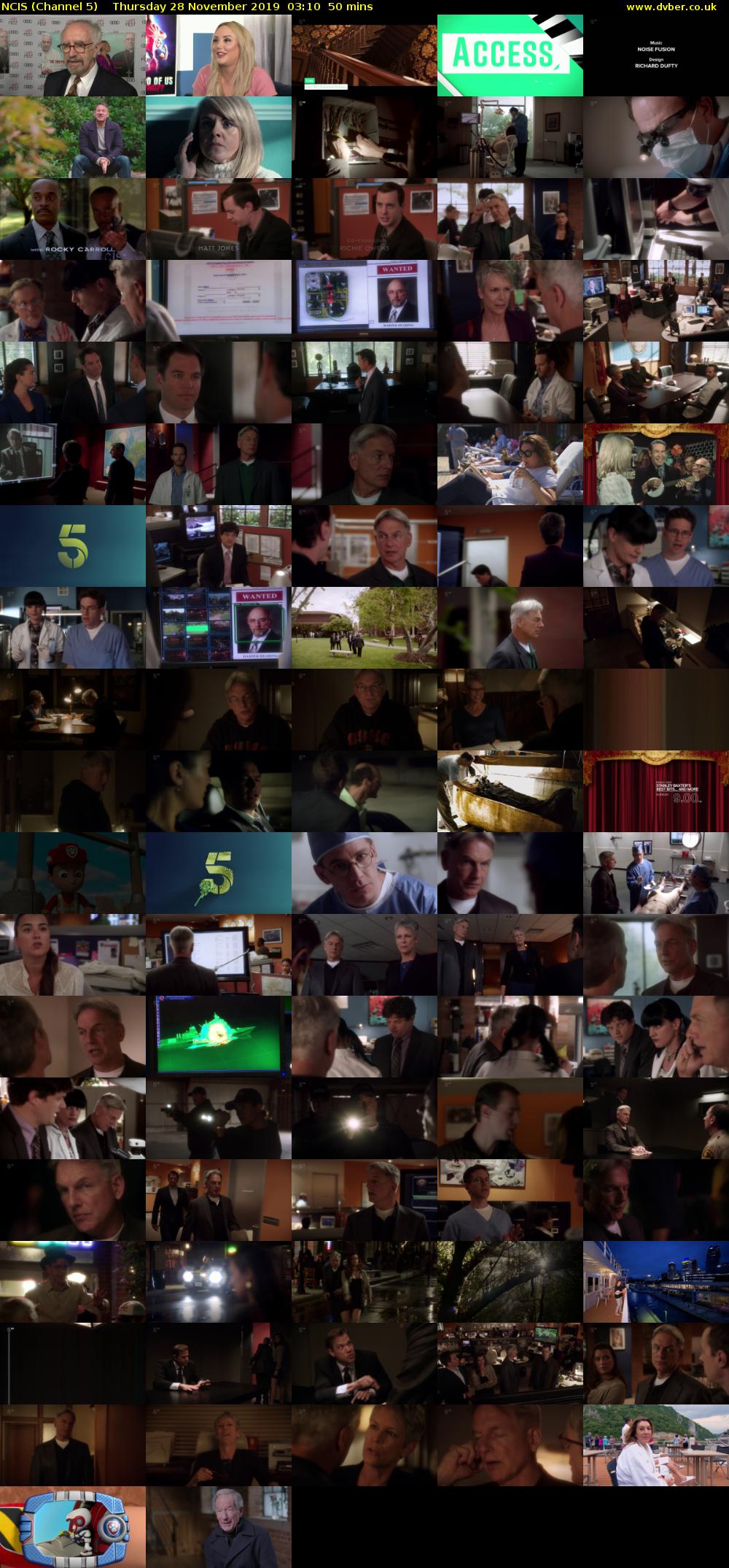 NCIS (Channel 5) Thursday 28 November 2019 03:10 - 04:00