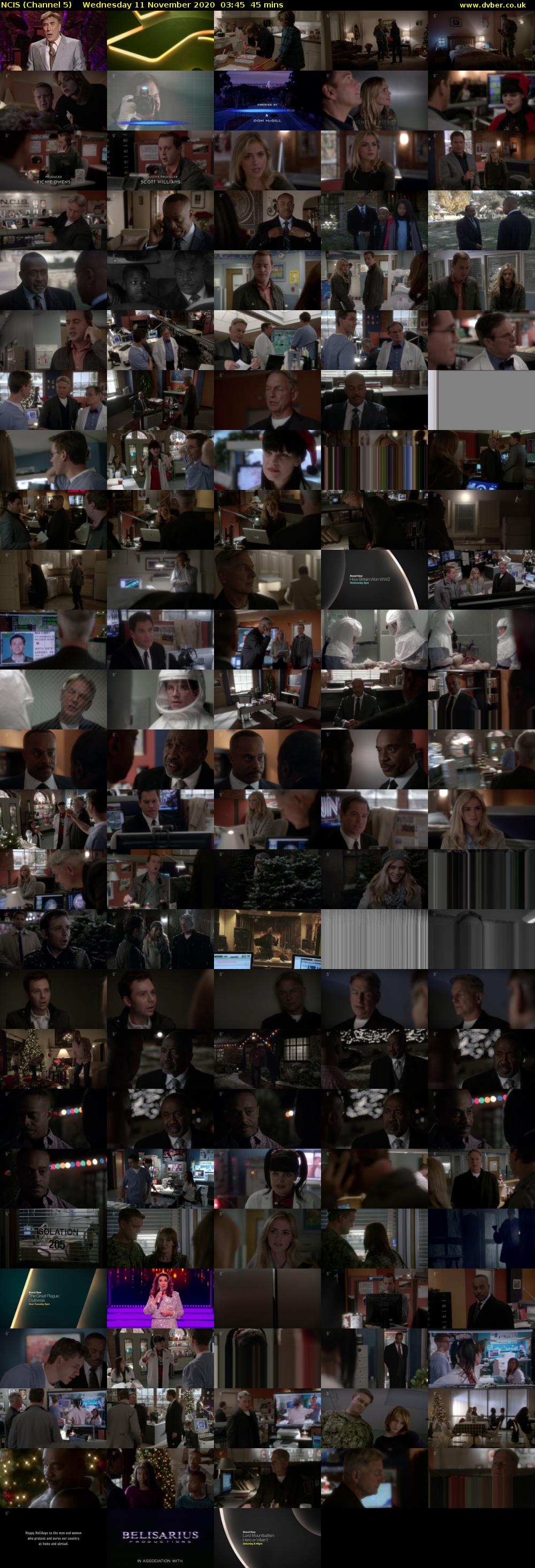 NCIS (Channel 5) Wednesday 11 November 2020 03:45 - 04:30