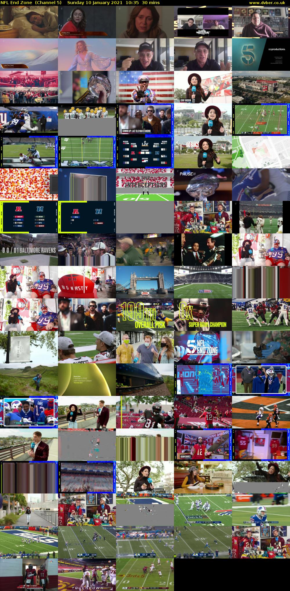 NFL End Zone  (Channel 5) Sunday 10 January 2021 10:35 - 11:05