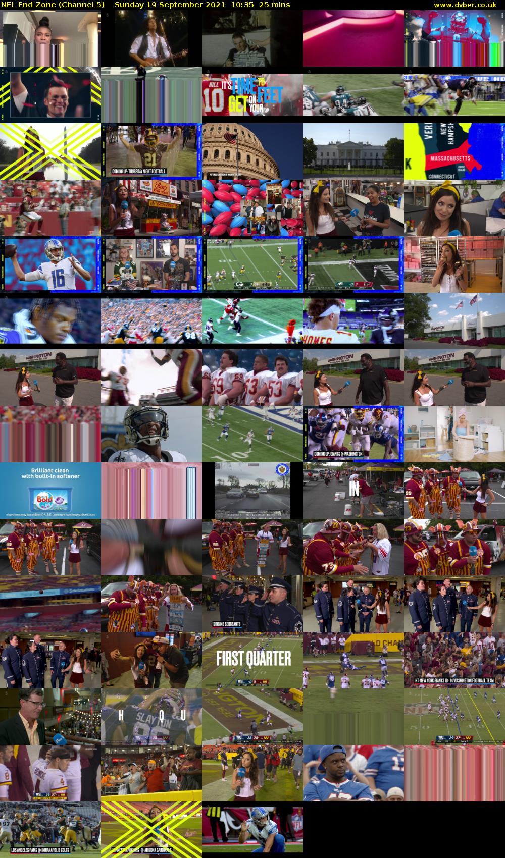 NFL End Zone (Channel 5) Sunday 19 September 2021 10:35 - 11:00