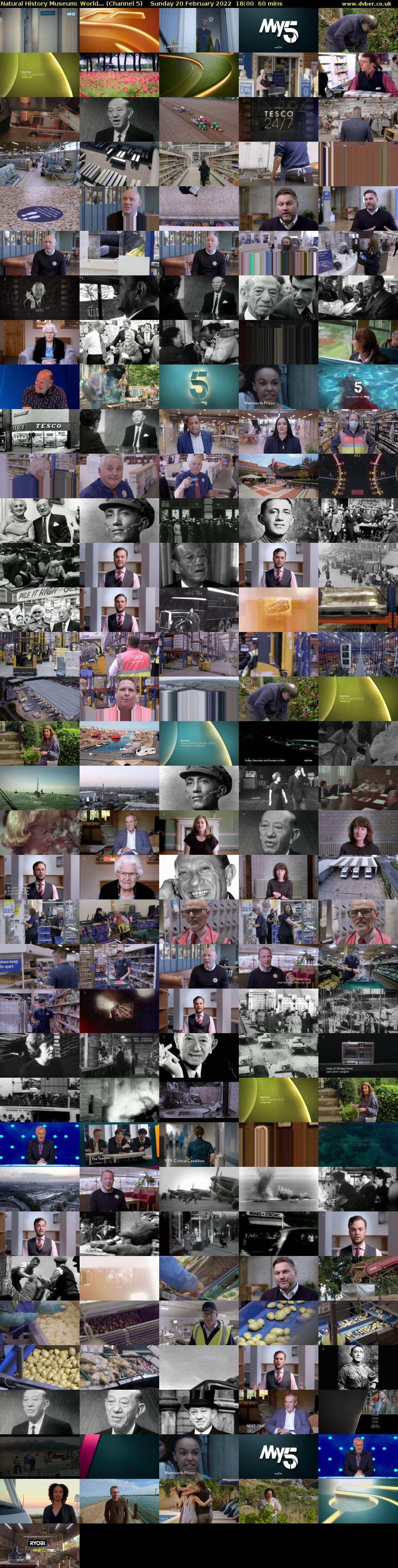 Natural History Museum: World... (Channel 5) Sunday 20 February 2022 18:00 - 19:00