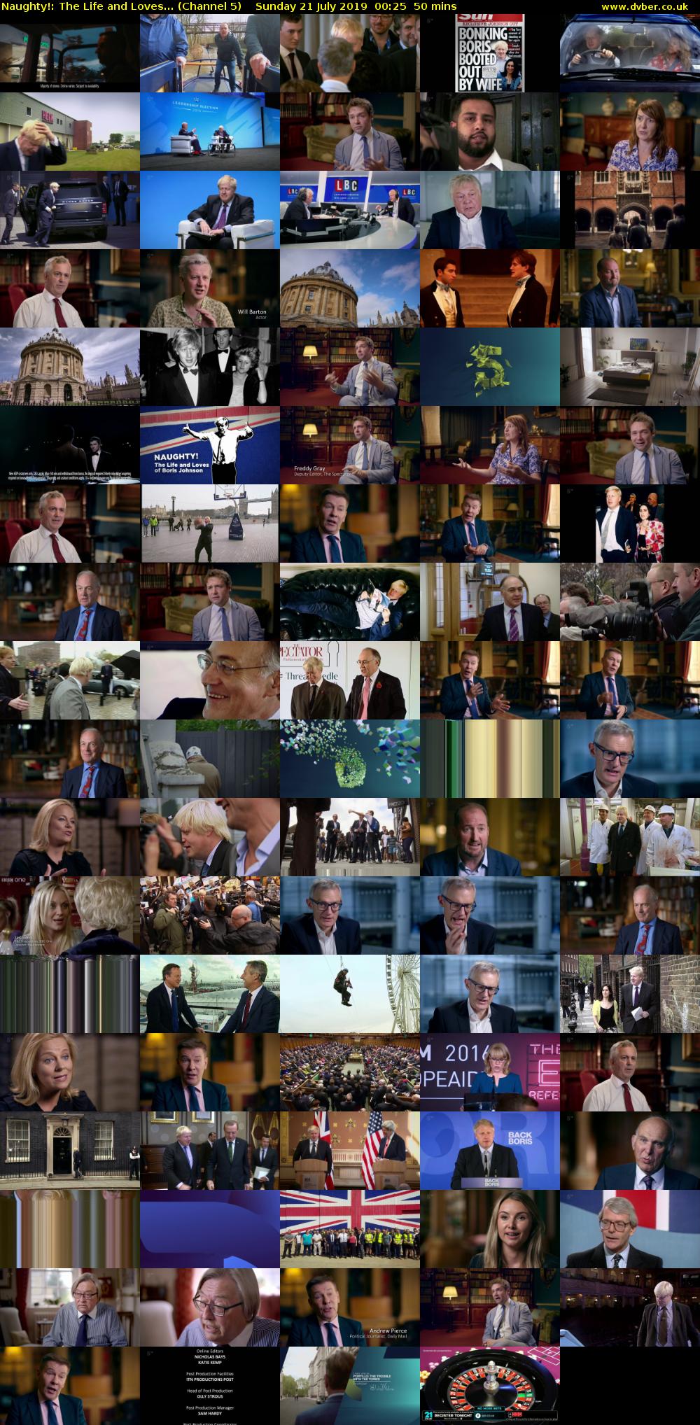 Naughty!: The Life and Loves... (Channel 5) Sunday 21 July 2019 00:25 - 01:15