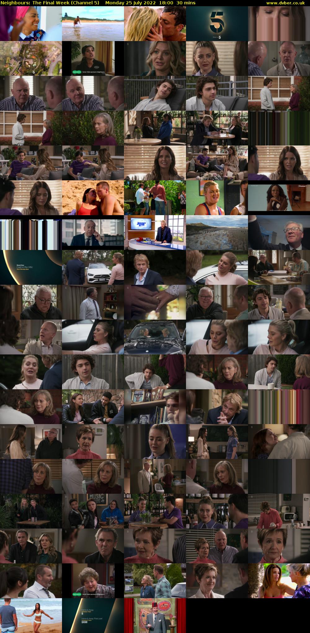 Neighbours: The Final Week (Channel 5) Monday 25 July 2022 18:00 - 18:30