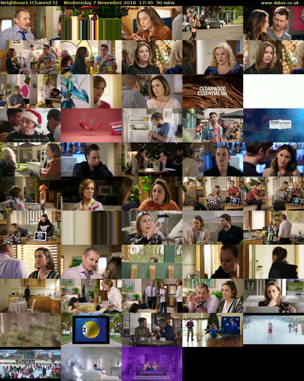Neighbours (Channel 5) Wednesday 7 November 2018 17:30 - 18:00