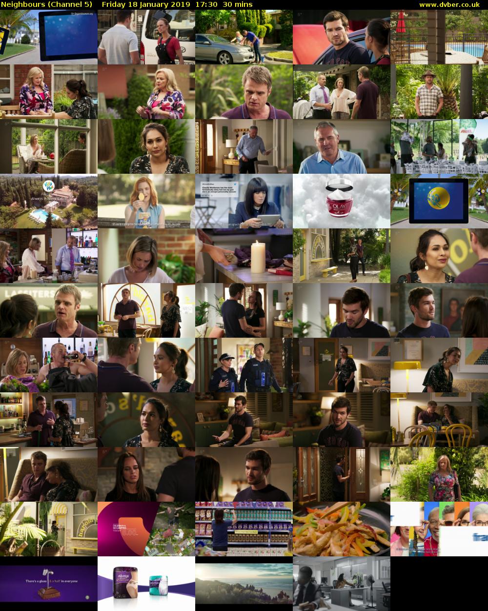 Neighbours (Channel 5) Friday 18 January 2019 17:30 - 18:00
