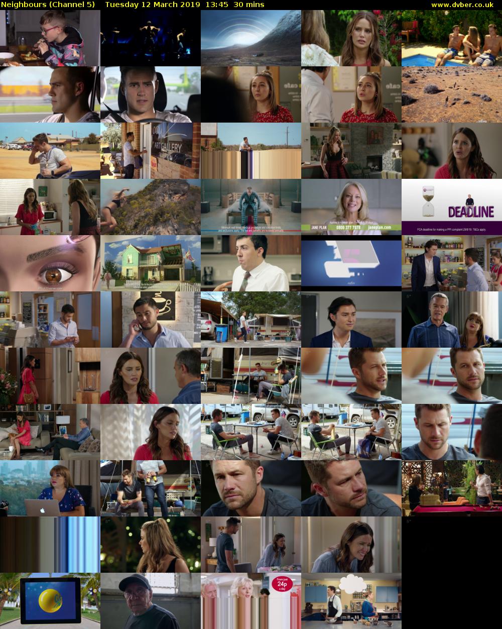 Neighbours (Channel 5) Tuesday 12 March 2019 13:45 - 14:15