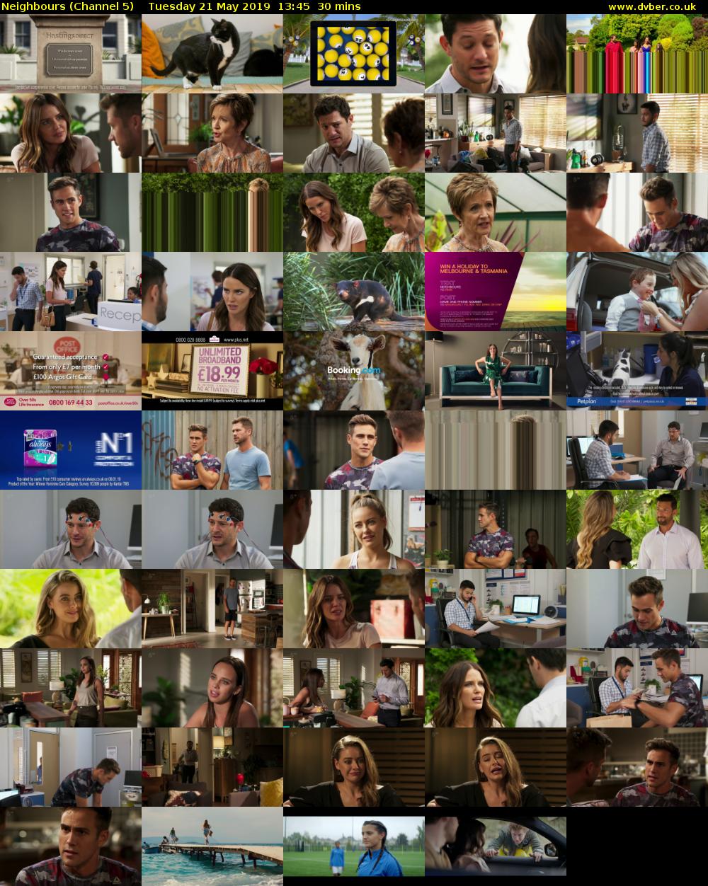 Neighbours (Channel 5) Tuesday 21 May 2019 13:45 - 14:15