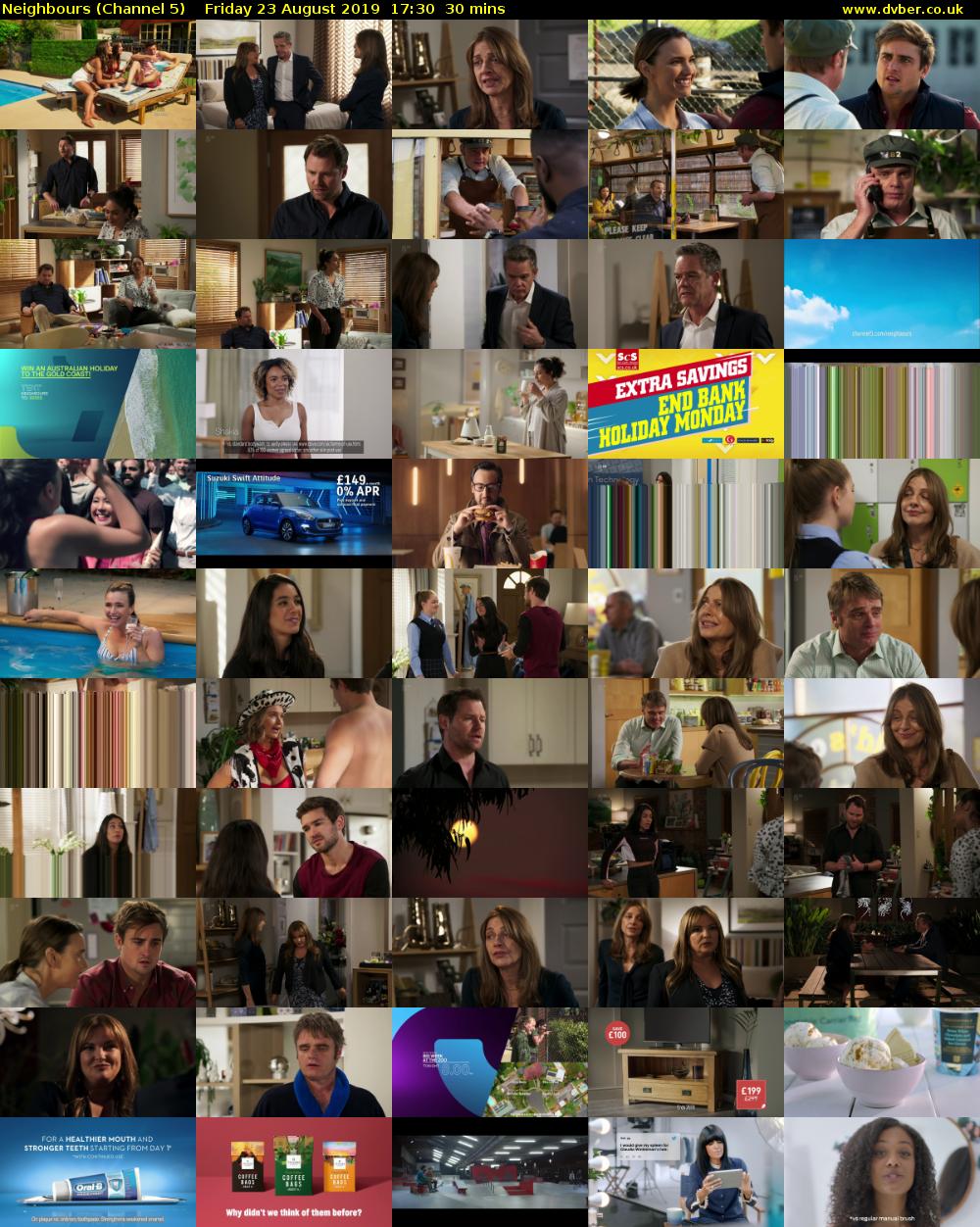 Neighbours (Channel 5) Friday 23 August 2019 17:30 - 18:00