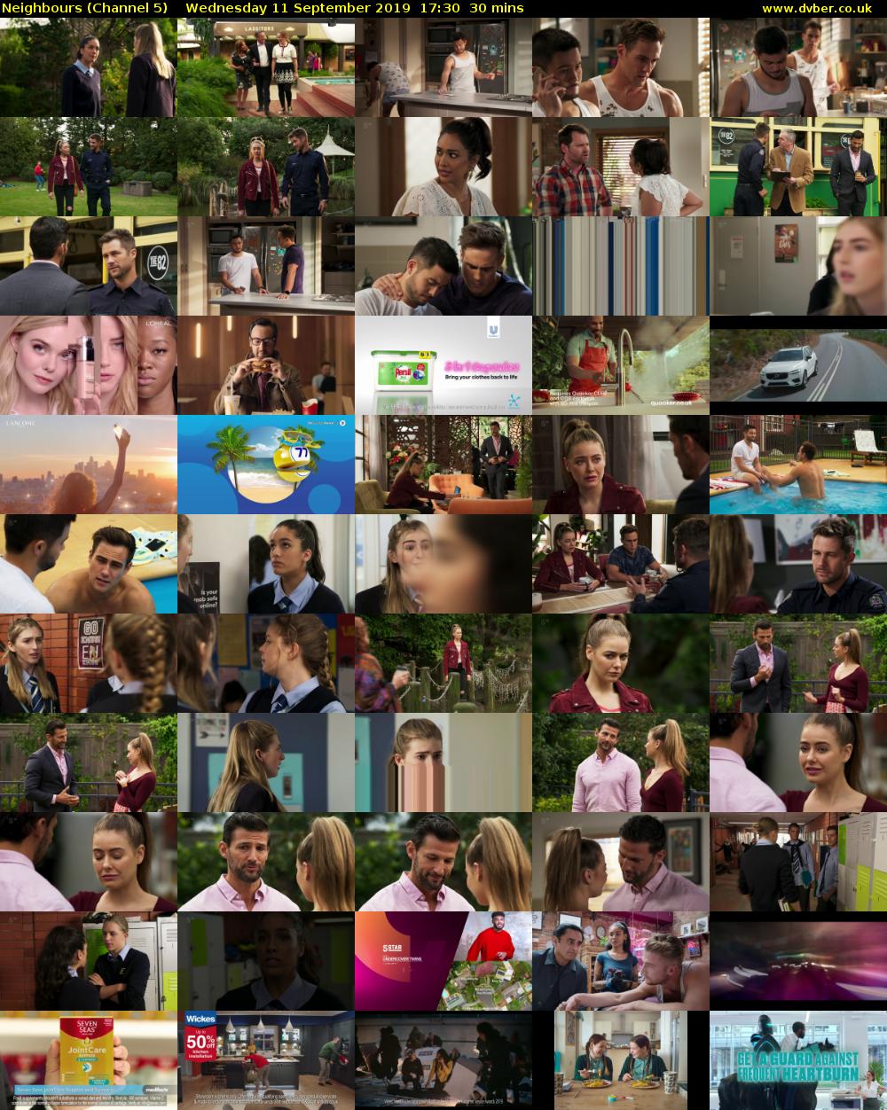Neighbours (Channel 5) Wednesday 11 September 2019 17:30 - 18:00