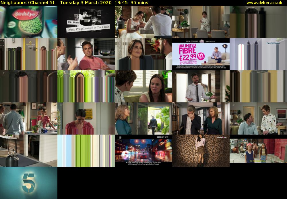 Neighbours (Channel 5) Tuesday 3 March 2020 13:45 - 14:20
