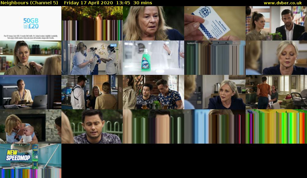 Neighbours (Channel 5) Friday 17 April 2020 13:45 - 14:15