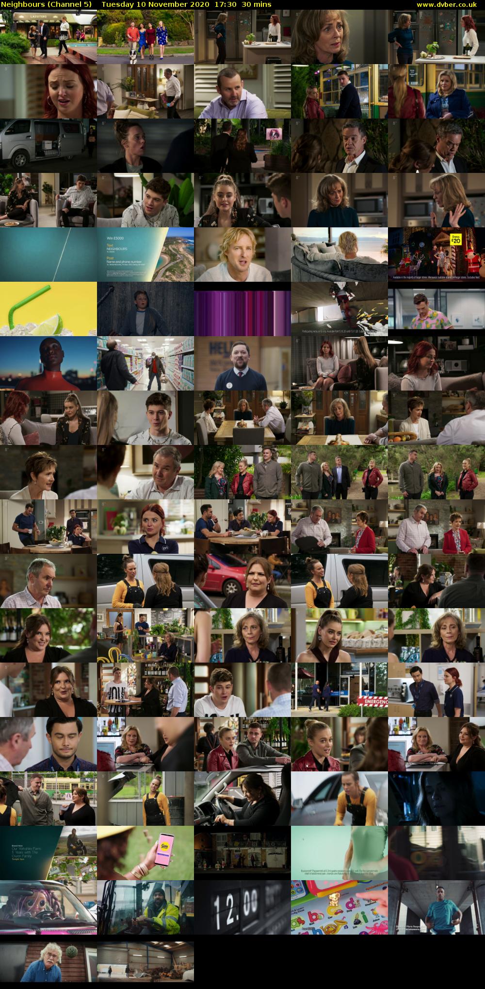 Neighbours (Channel 5) Tuesday 10 November 2020 17:30 - 18:00