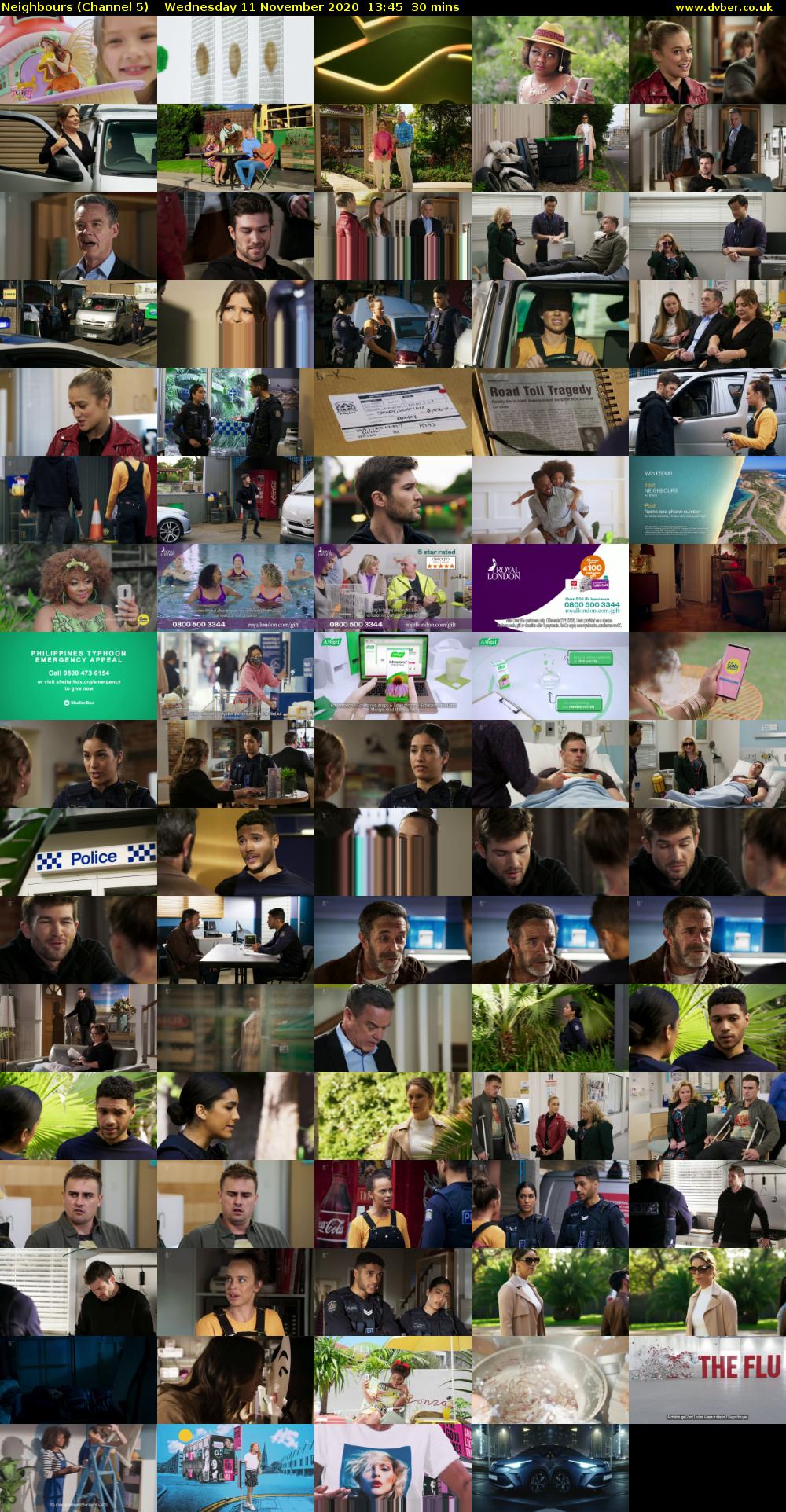 Neighbours (Channel 5) Wednesday 11 November 2020 13:45 - 14:15