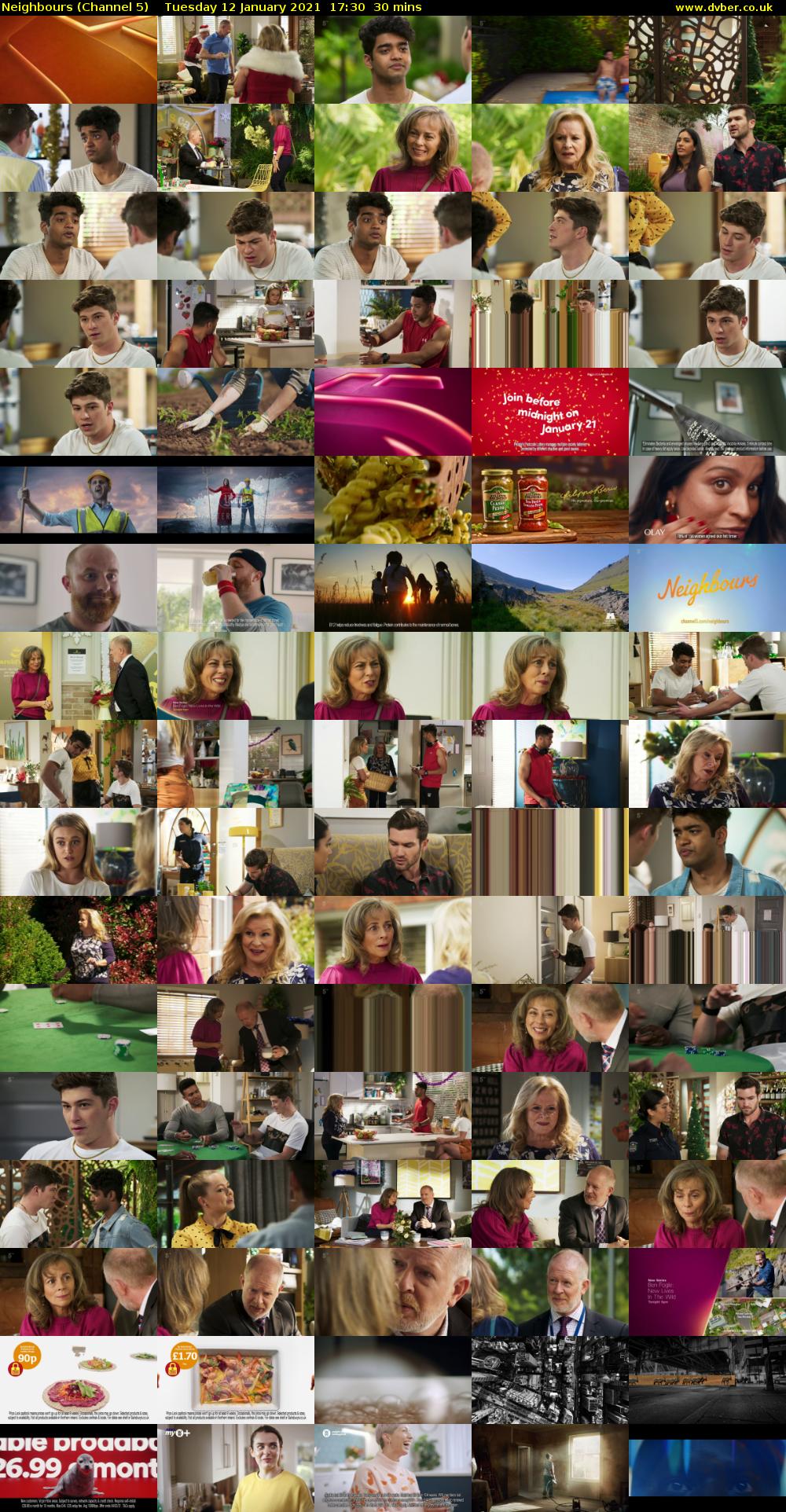 Neighbours (Channel 5) Tuesday 12 January 2021 17:30 - 18:00