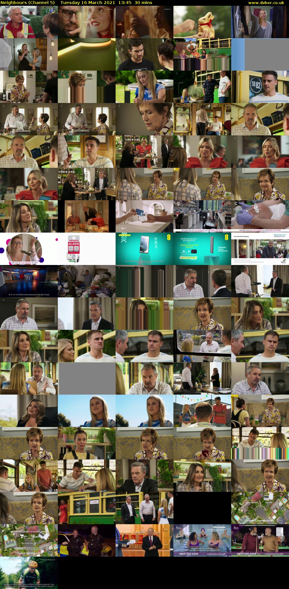 Neighbours (Channel 5) Tuesday 16 March 2021 13:45 - 14:15