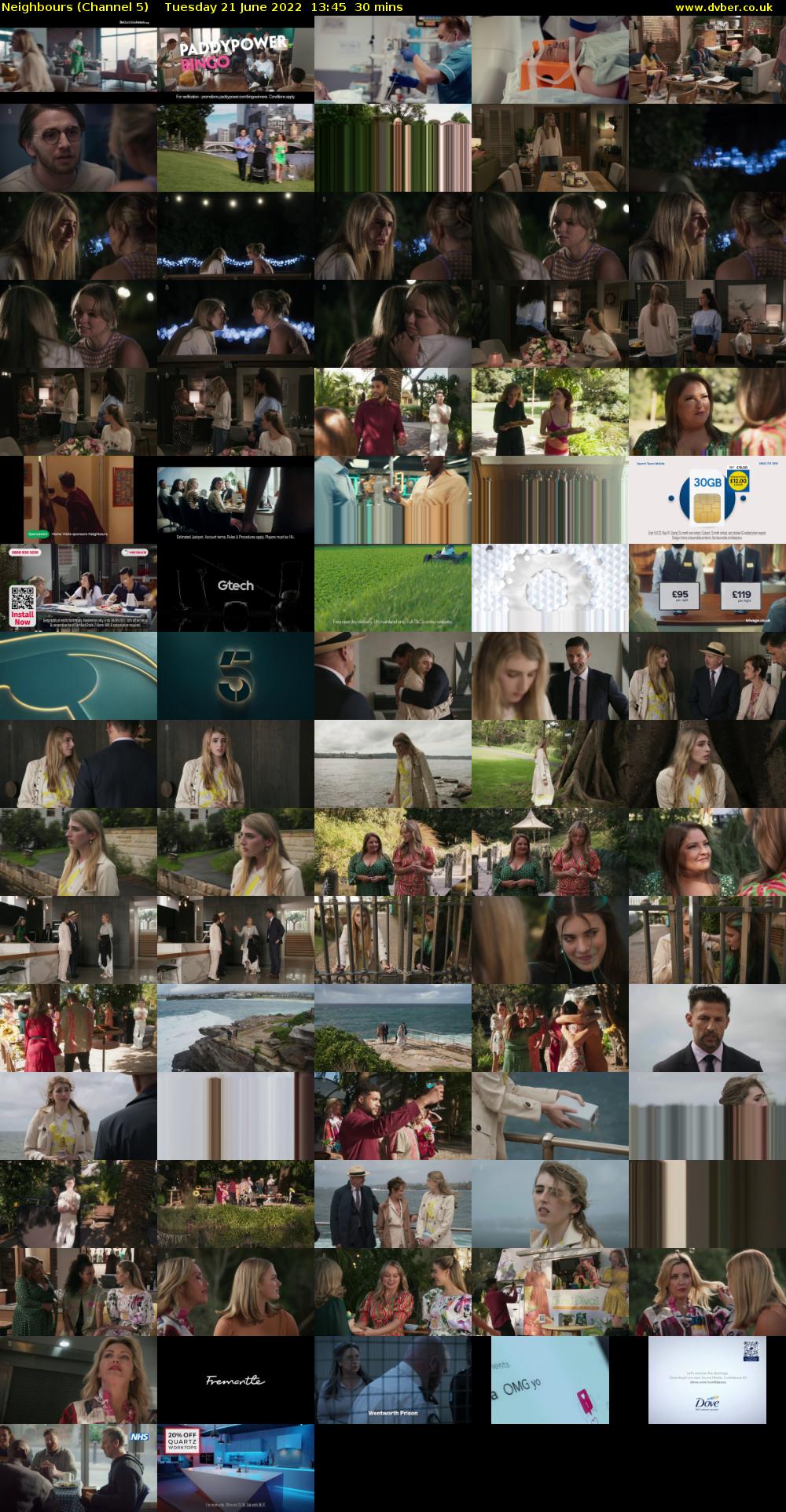 Neighbours (Channel 5) Tuesday 21 June 2022 13:45 - 14:15