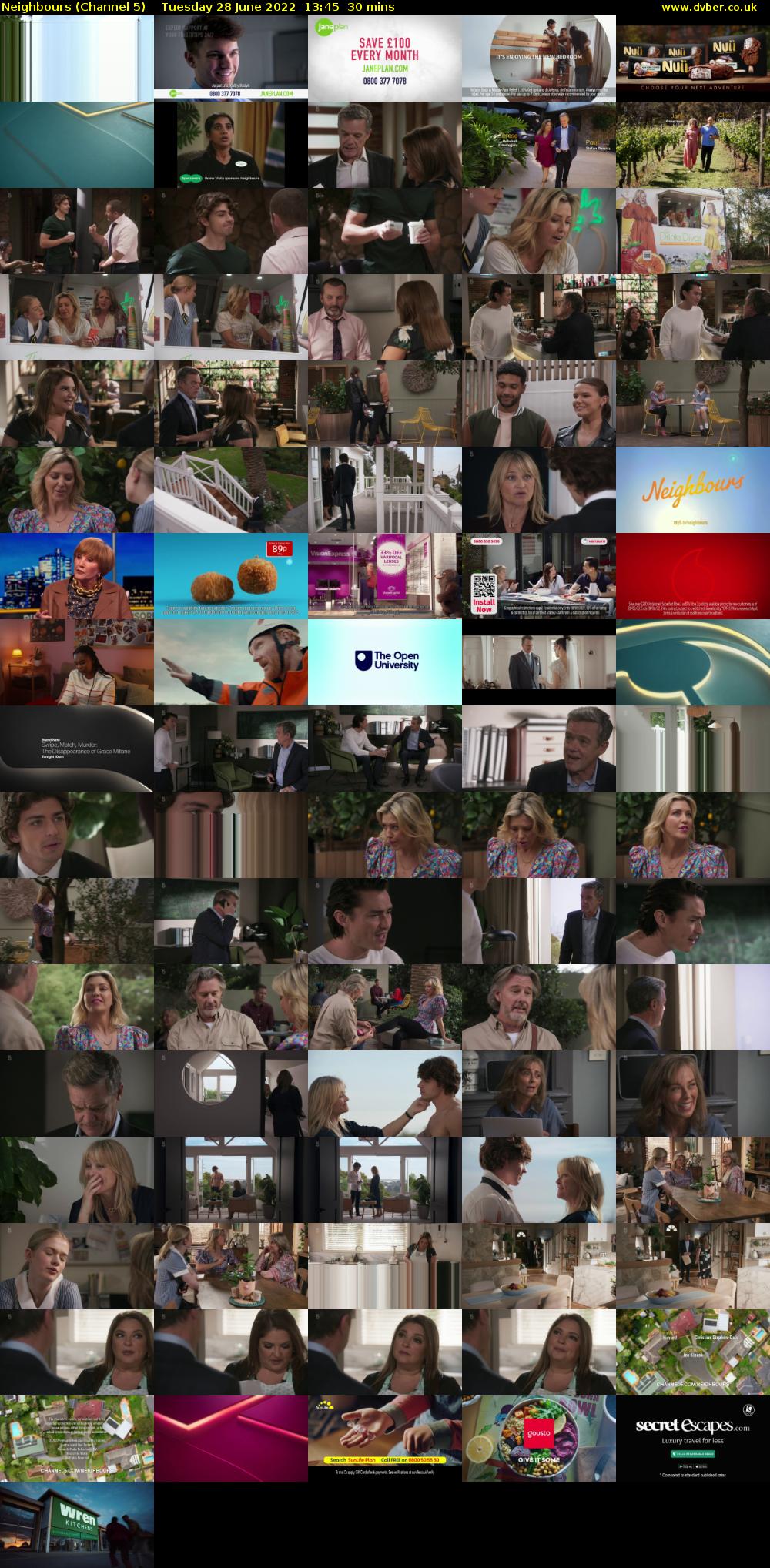Neighbours (Channel 5) Tuesday 28 June 2022 13:45 - 14:15