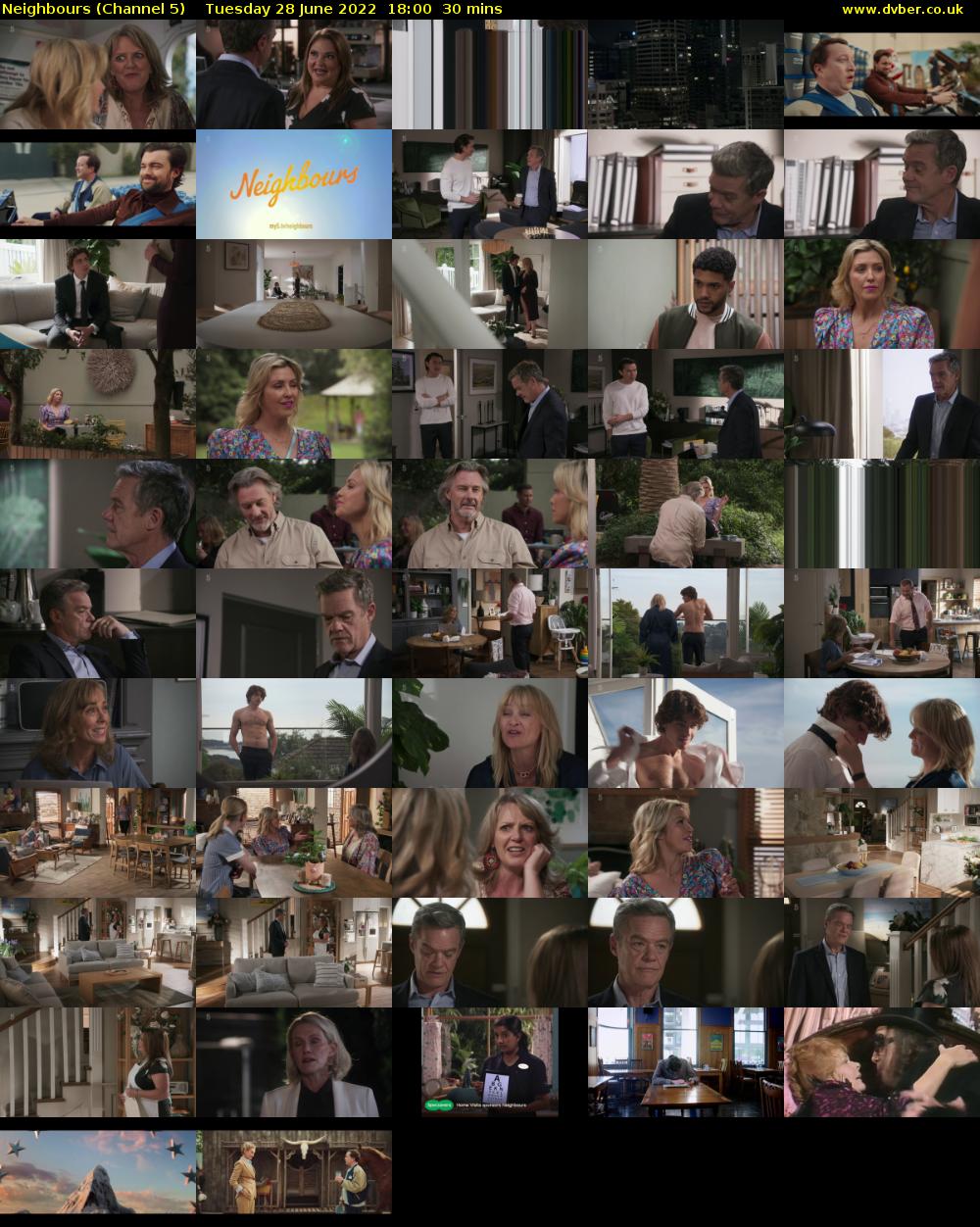 Neighbours (Channel 5) Tuesday 28 June 2022 18:00 - 18:30