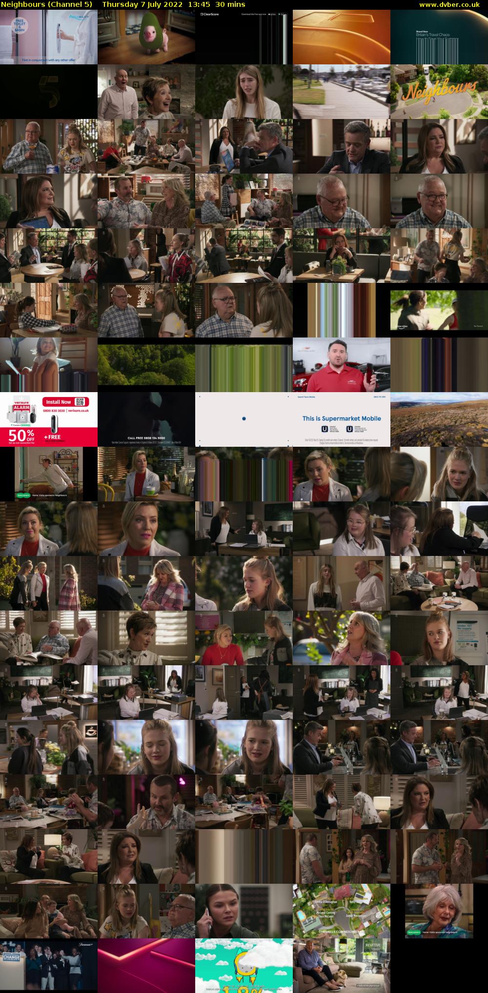 Neighbours (Channel 5) Thursday 7 July 2022 13:45 - 14:15