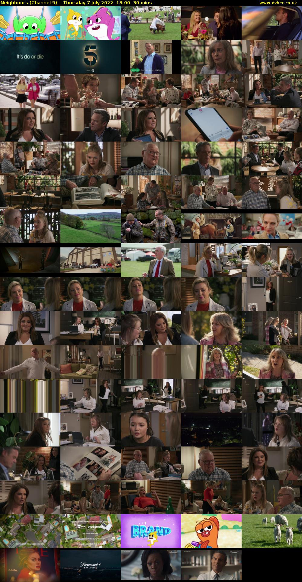 Neighbours (Channel 5) Thursday 7 July 2022 18:00 - 18:30