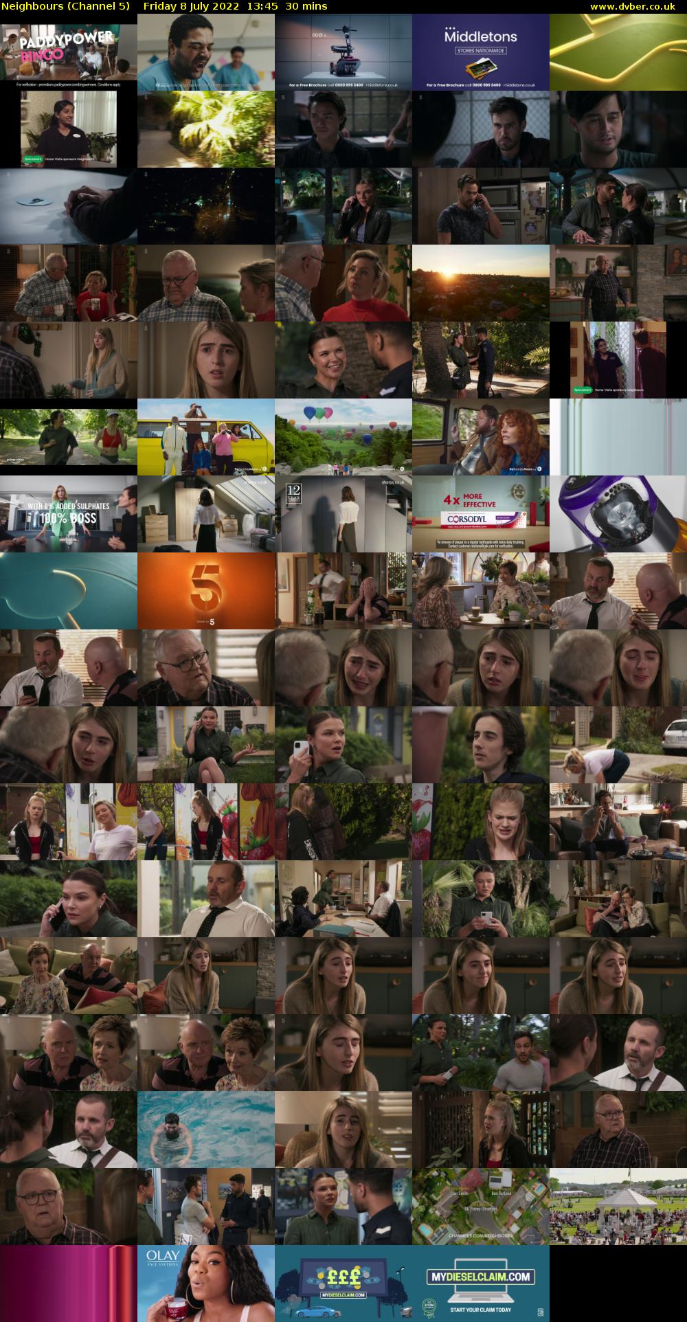Neighbours (Channel 5) Friday 8 July 2022 13:45 - 14:15