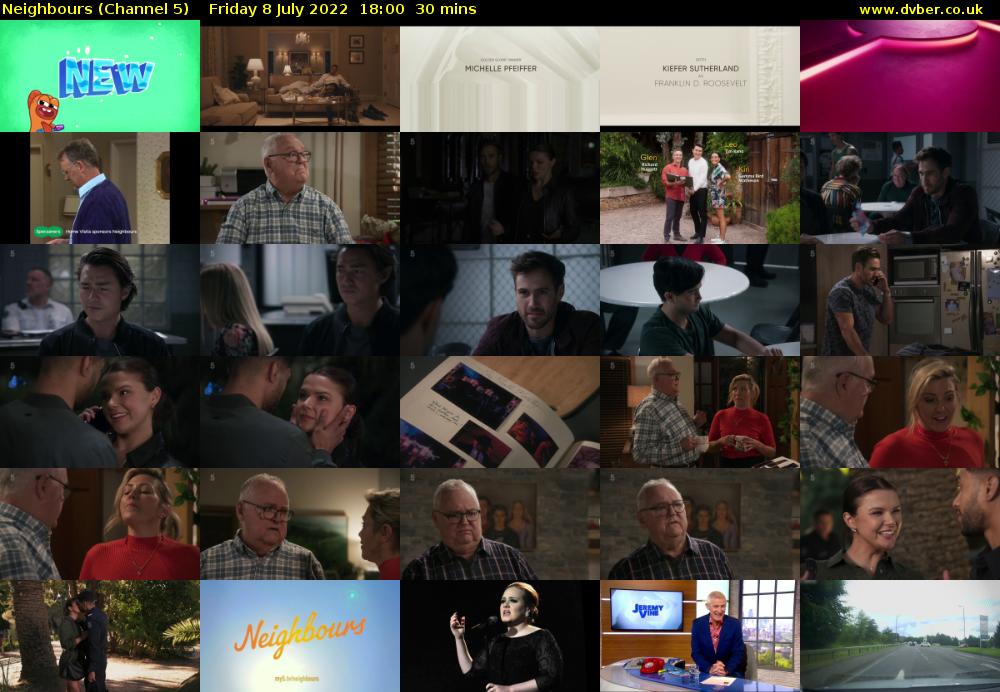 Neighbours (Channel 5) Friday 8 July 2022 18:00 - 18:30