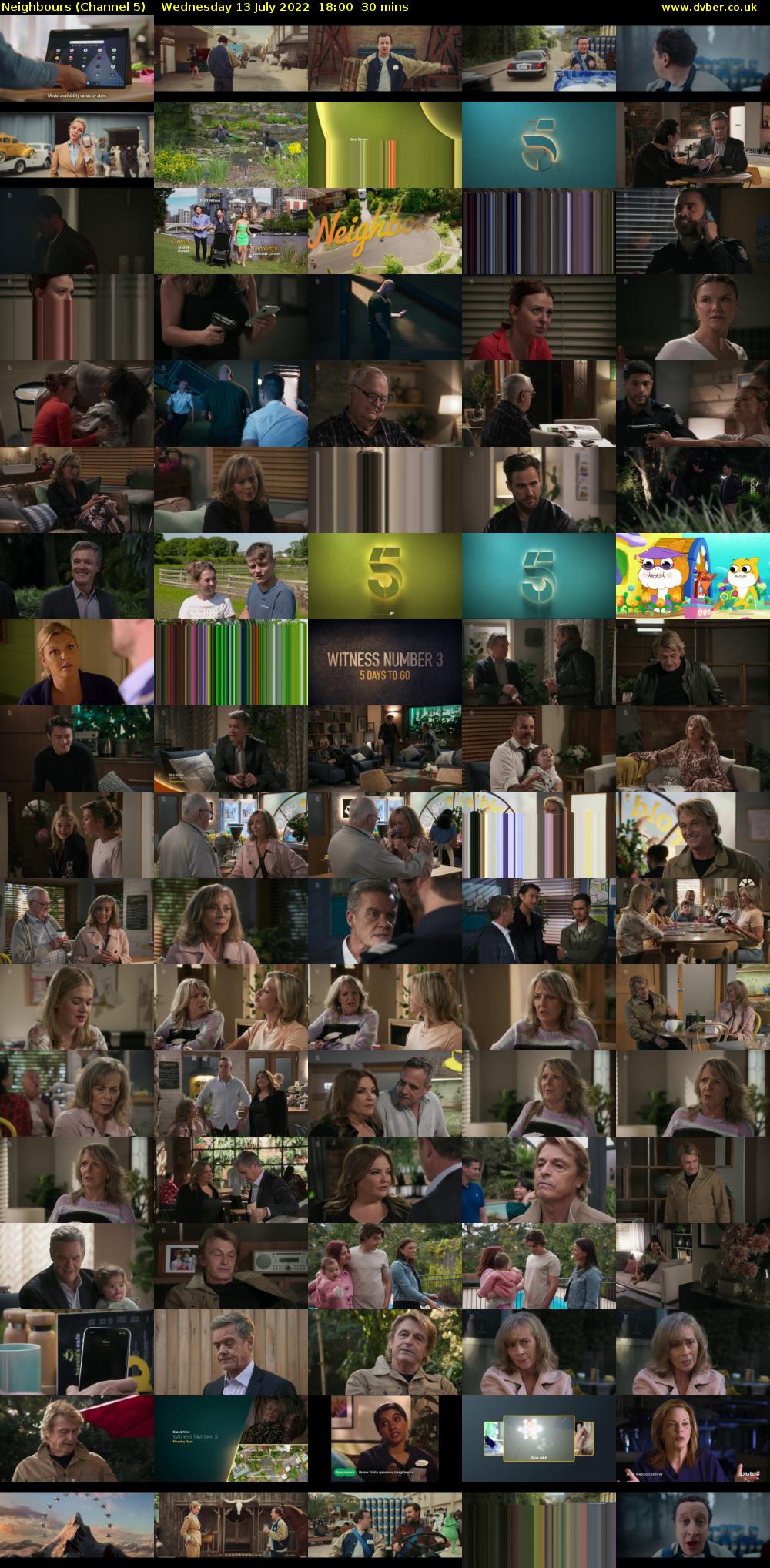 Neighbours (Channel 5) Wednesday 13 July 2022 18:00 - 18:30