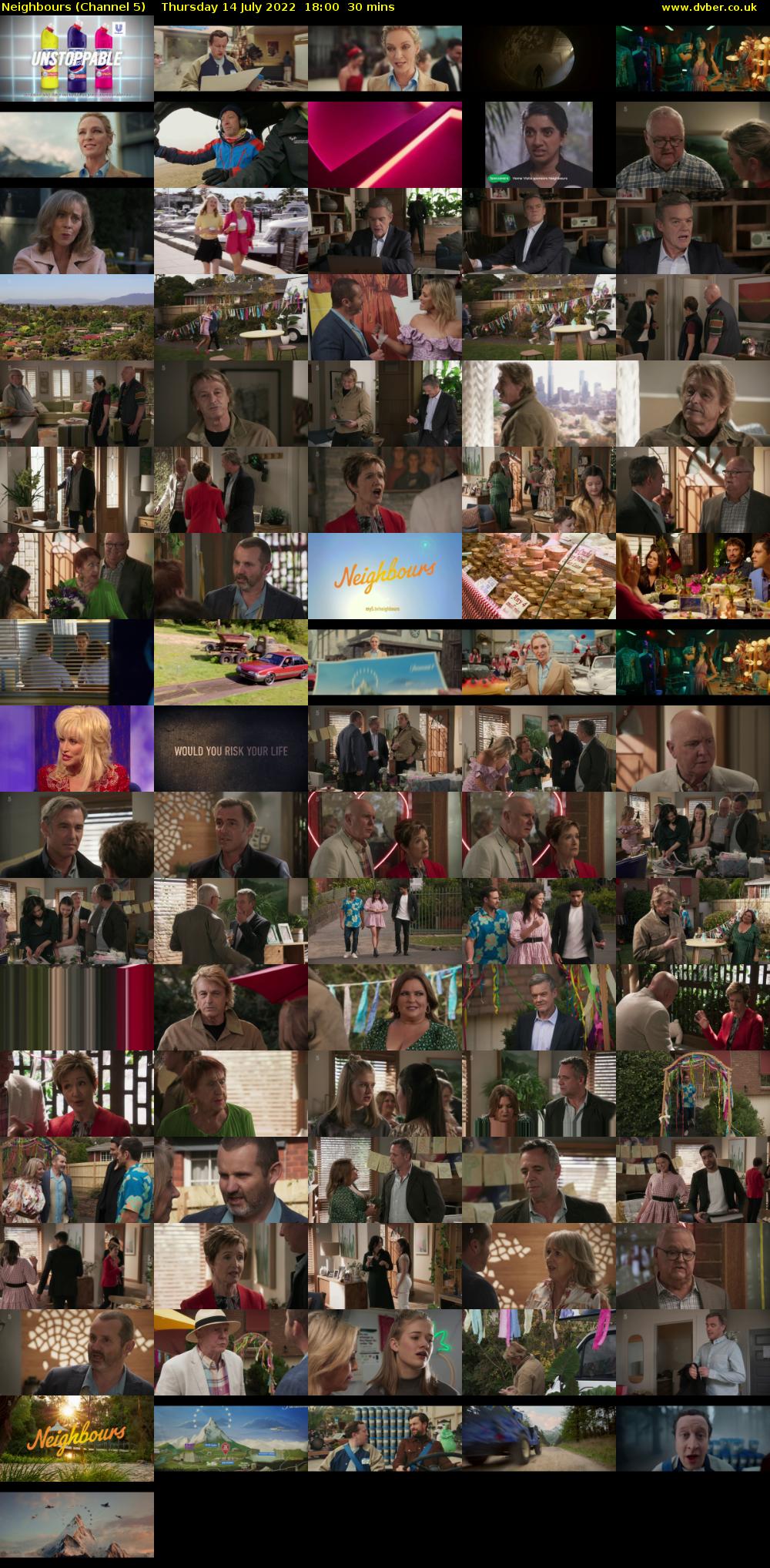 Neighbours (Channel 5) Thursday 14 July 2022 18:00 - 18:30