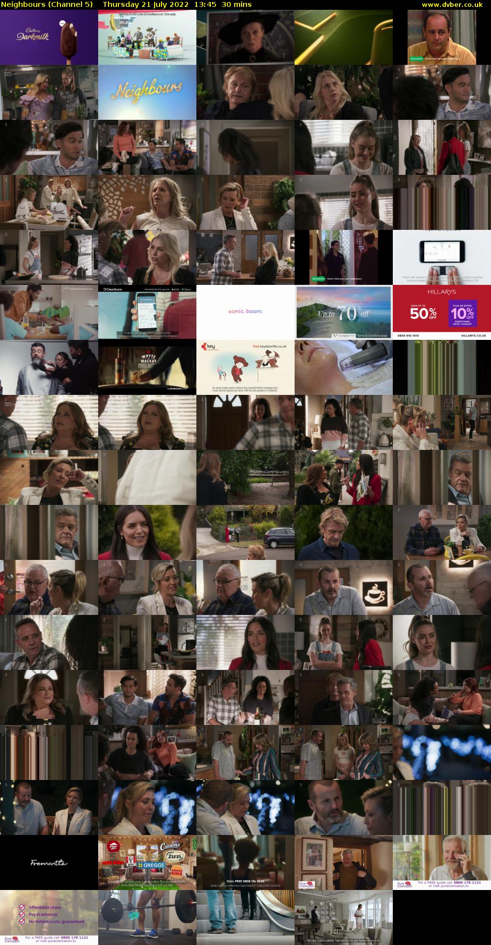 Neighbours (Channel 5) Thursday 21 July 2022 13:45 - 14:15